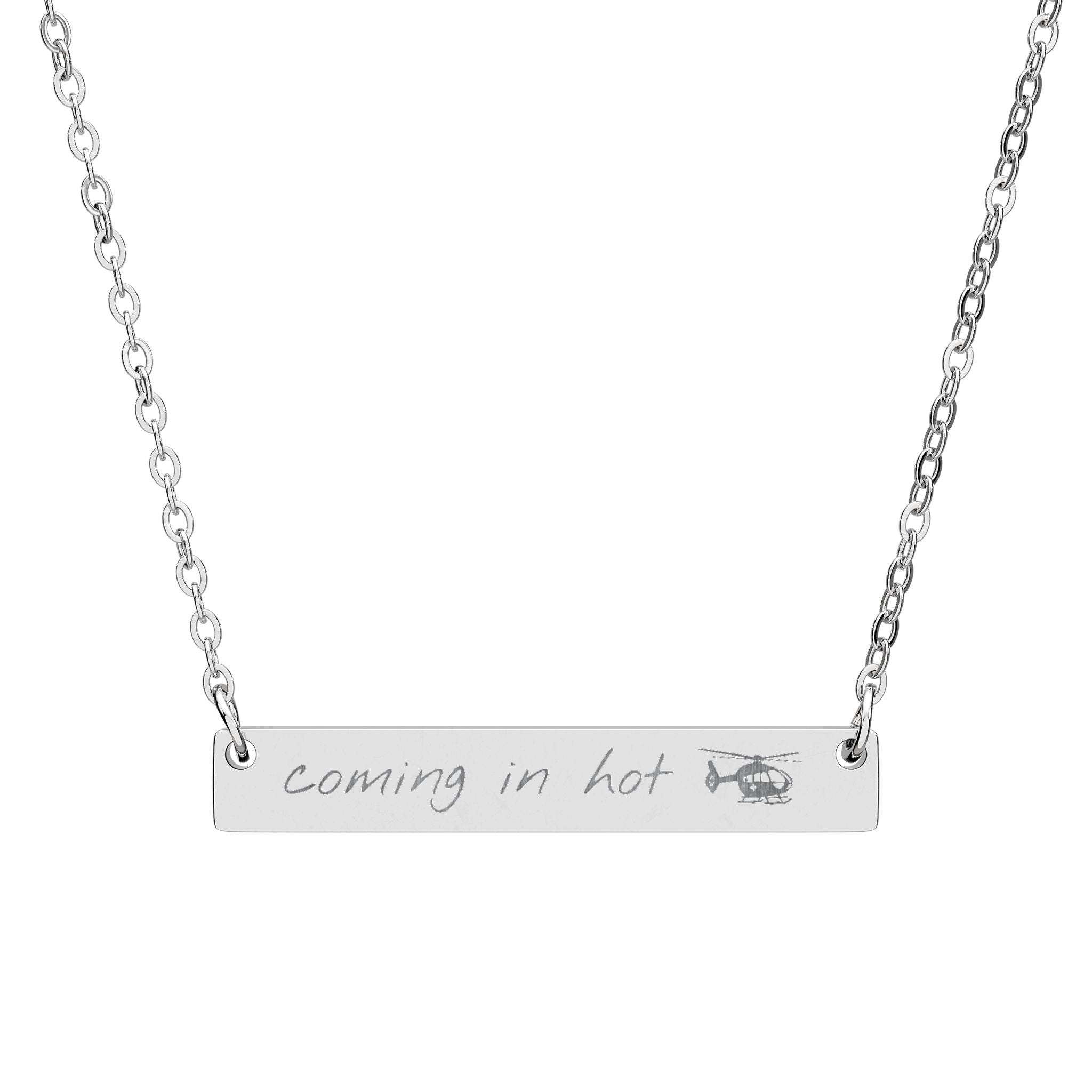 Coming in Hot Bar Necklace