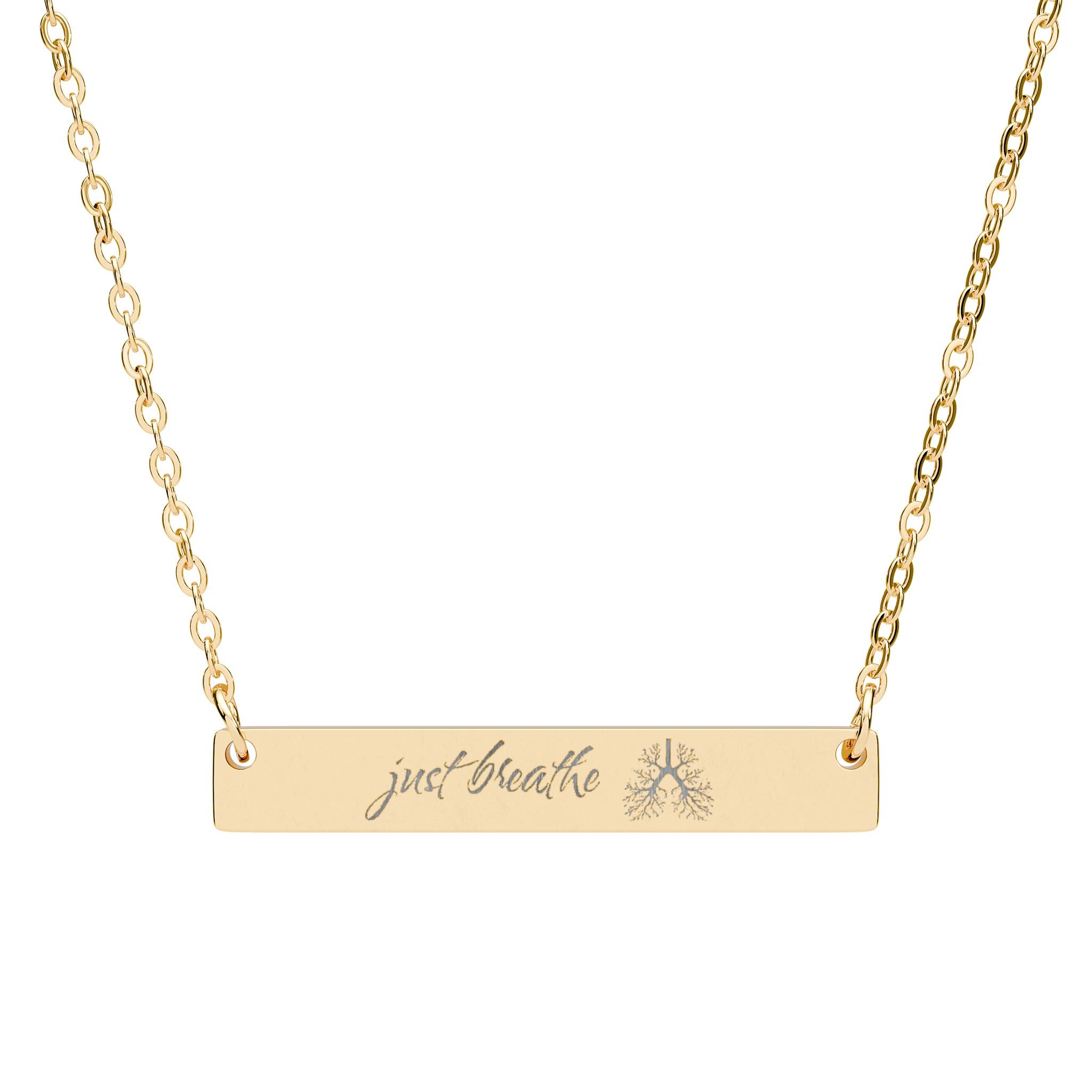 Just Breathe Bar Necklace