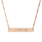 Just Breathe Bar Necklace