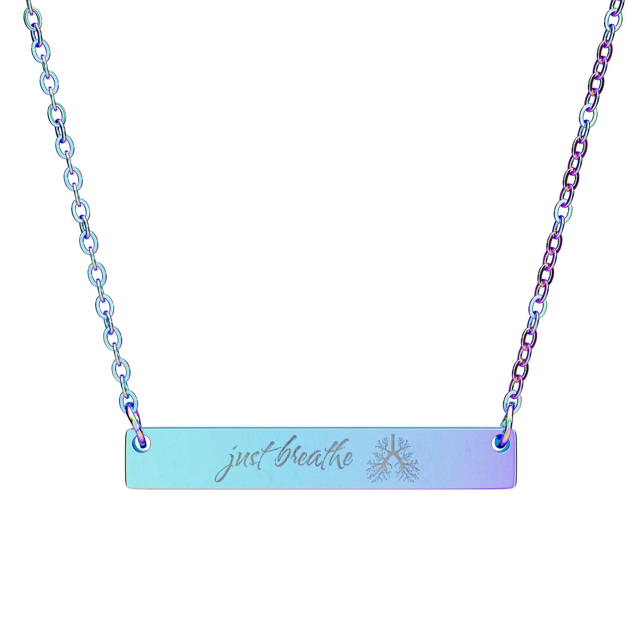 Just Breathe Bar Necklace