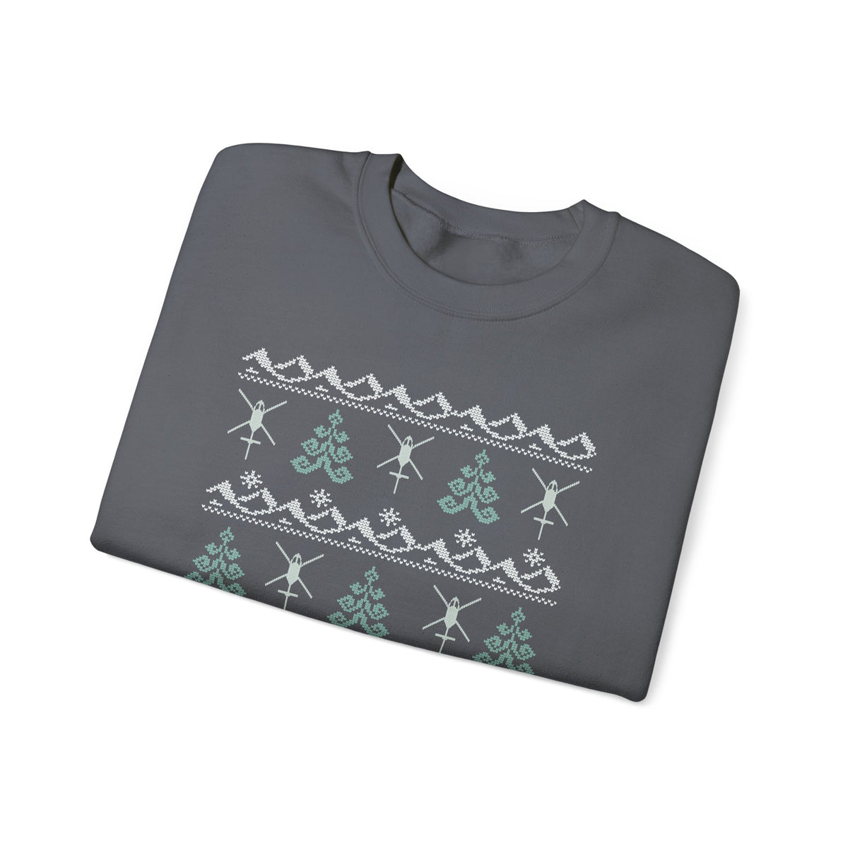 "Christmas Trees & Rotor Wash" Ugly Holiday Crewneck Sweatshirt