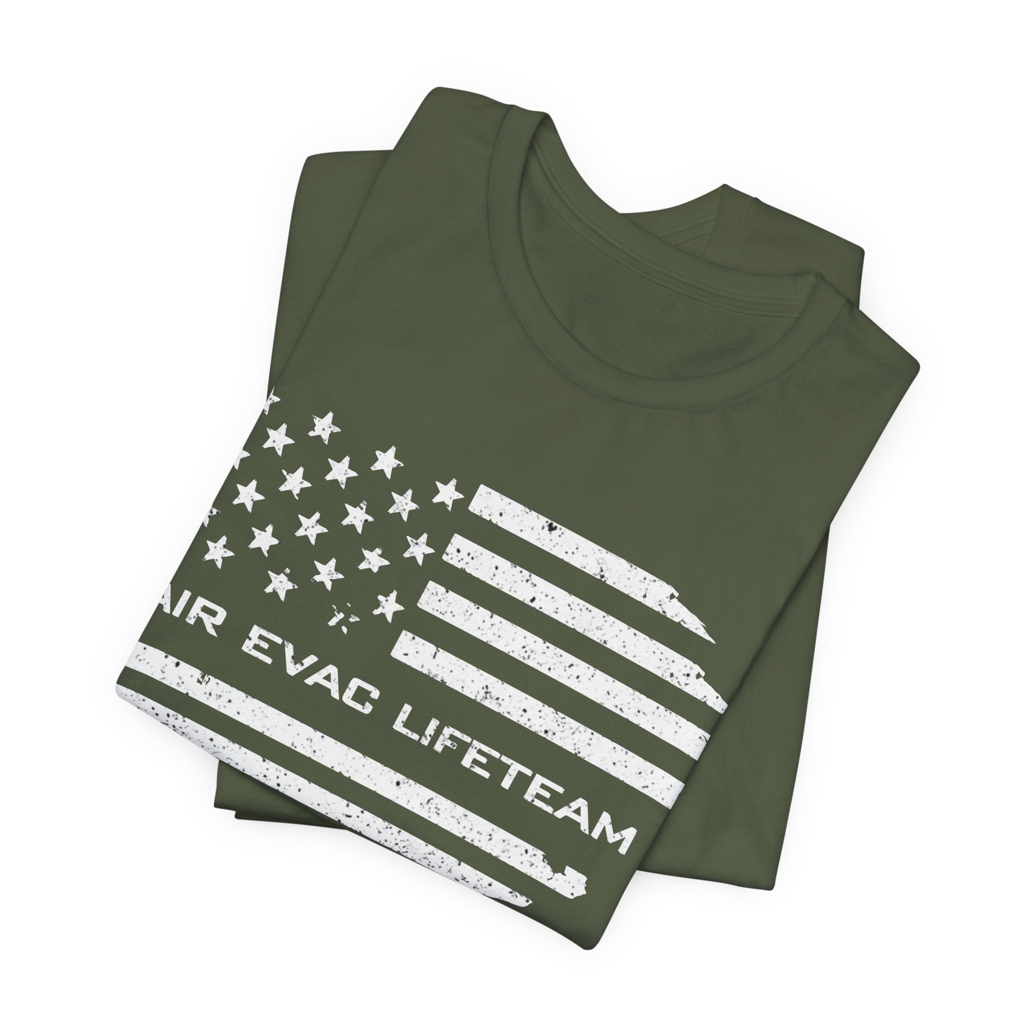 Air Evac Lifeteam Distressed Flag Jersey Tee