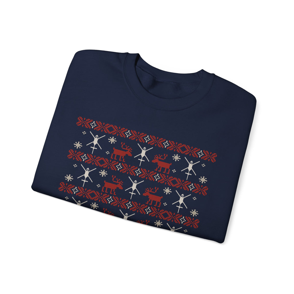 "Rotor Wash & Reindeer" Ugly Holiday Crewneck Sweatshirt
