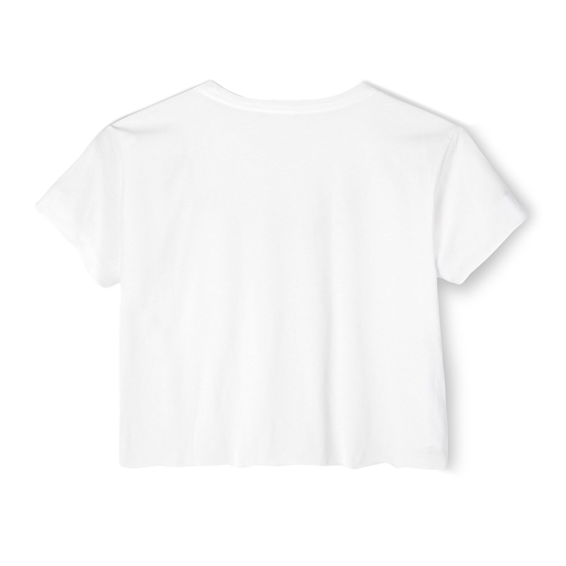 White crop top on a white background