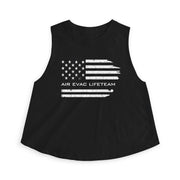 Air Evac Lifeteam Distressed Flag Women's Crop Tank