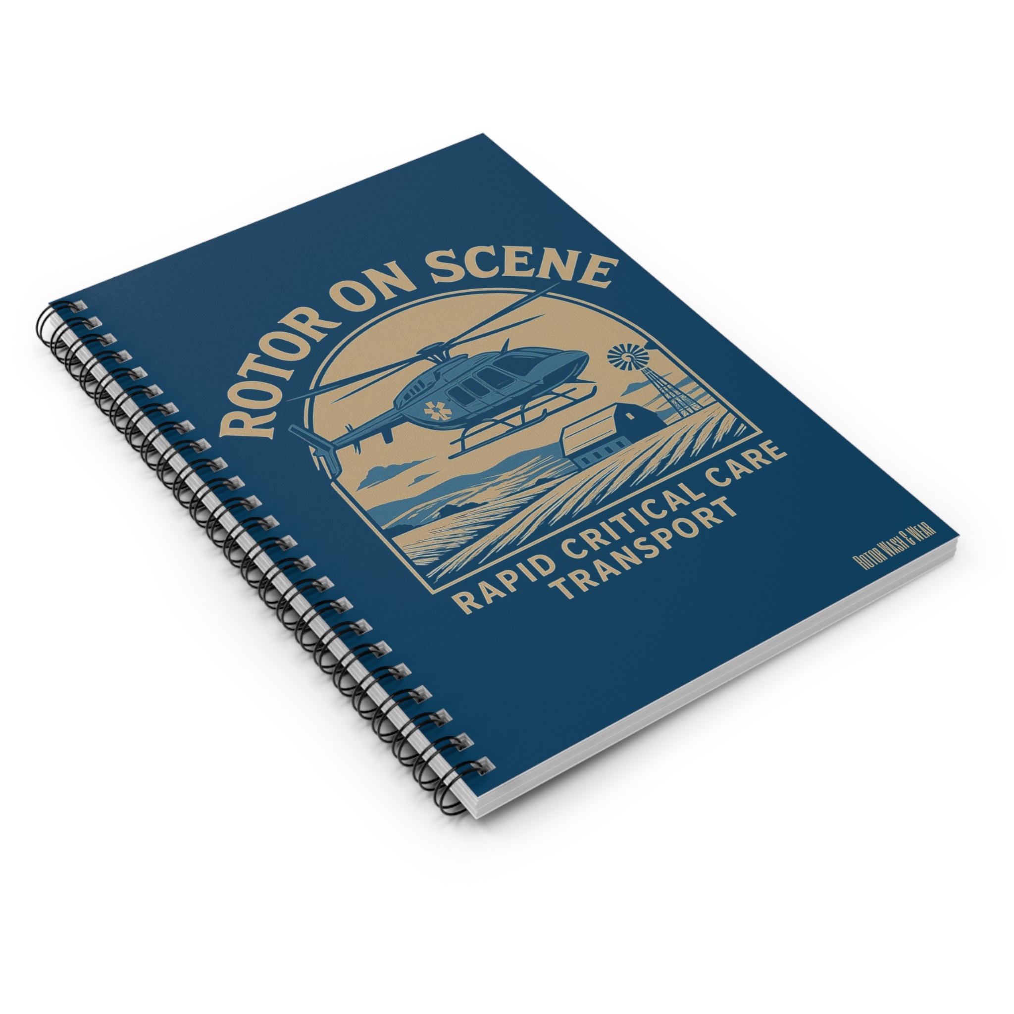 "Rotor On Scene" Dark Teal Pocket Notebook