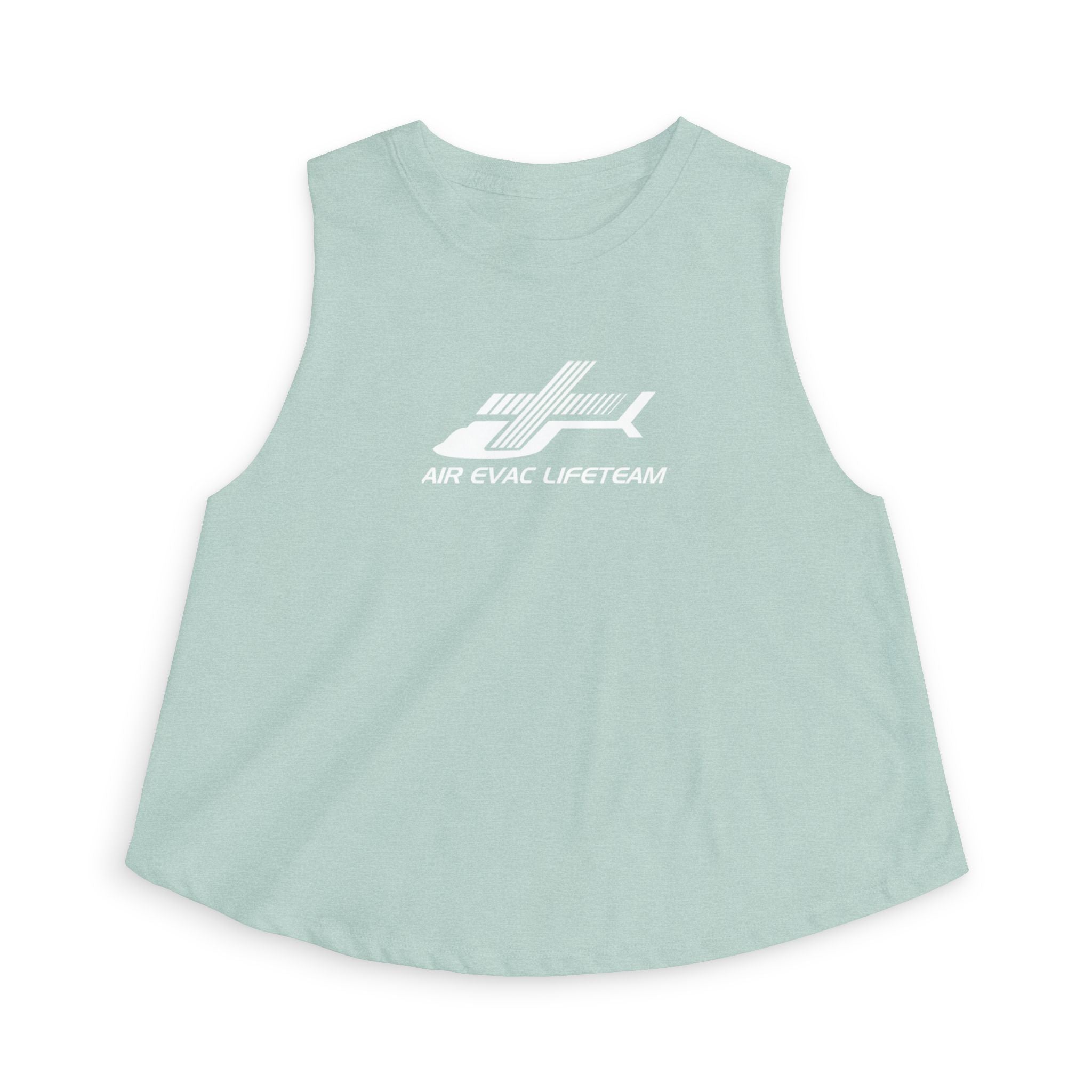 Light green sleeveless shirt with 'Air Evac Lifeteam' logo on a white background