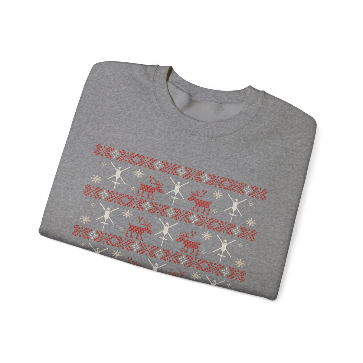 "Rotor Wash & Reindeer" Ugly Holiday Crewneck Sweatshirt
