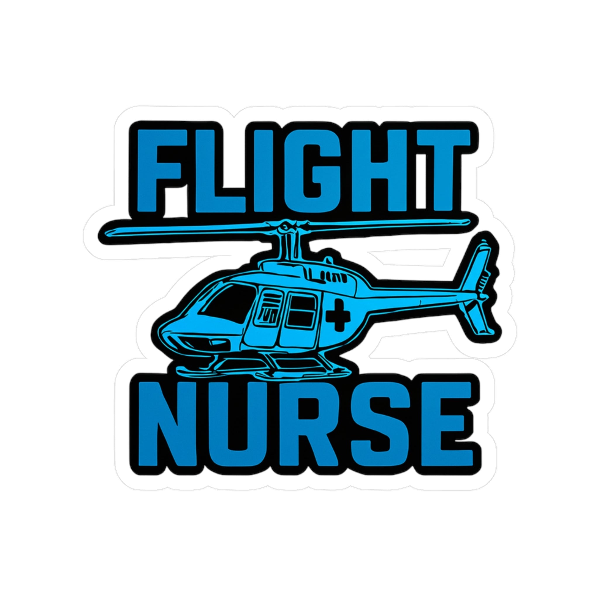 Bell 206 Blue Flight Nurse Sticker