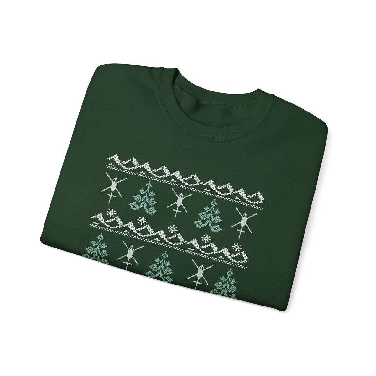 "Christmas Trees & Rotor Wash" Ugly Holiday Crewneck Sweatshirt