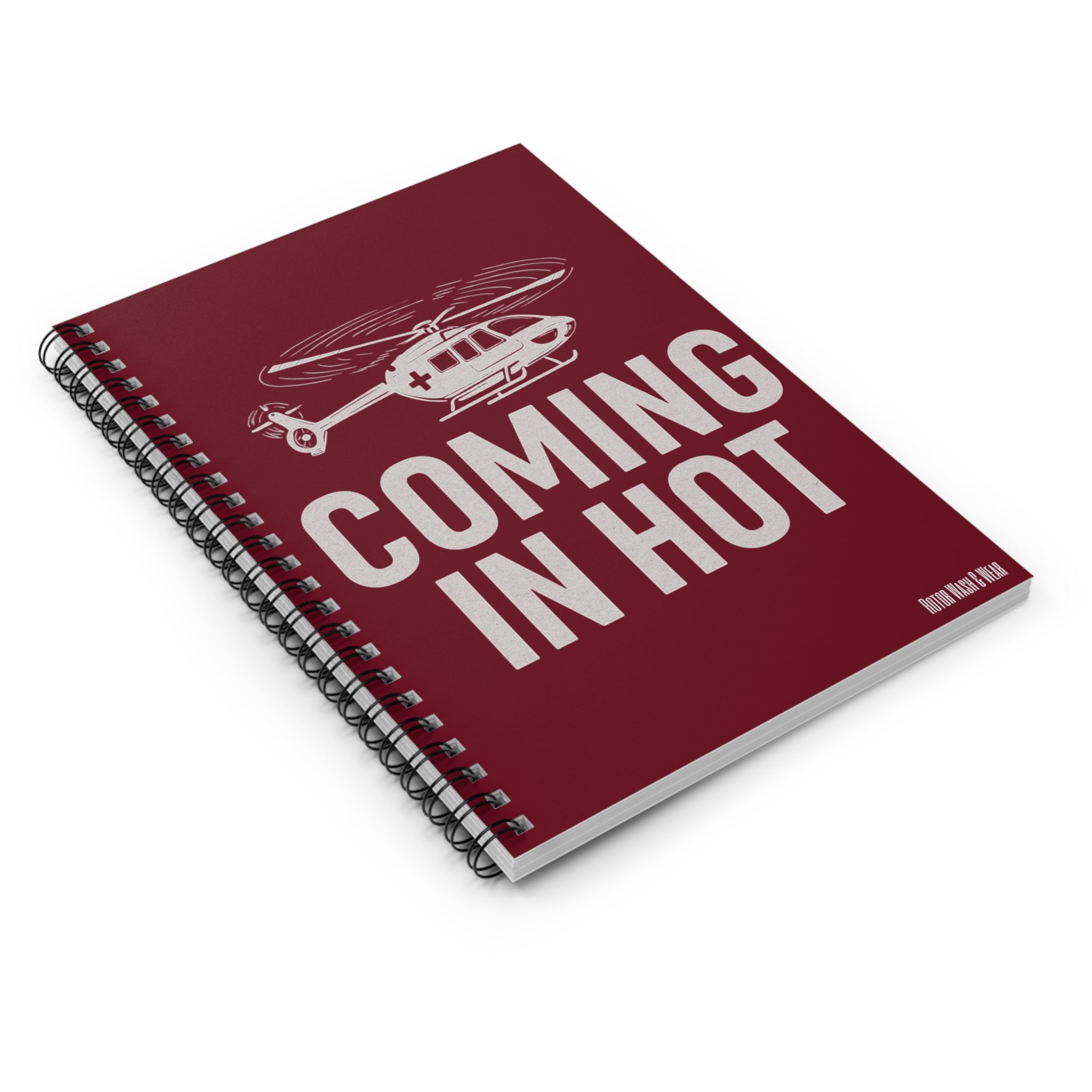 "Coming In Hot" Medical Helicopter Pocket Notebook