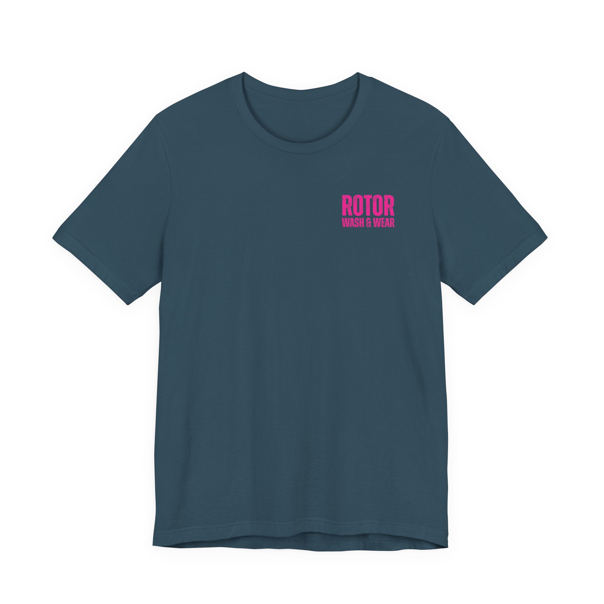 Hot Pink Rotor Wash & Wear Circular Logo Jersey Tee