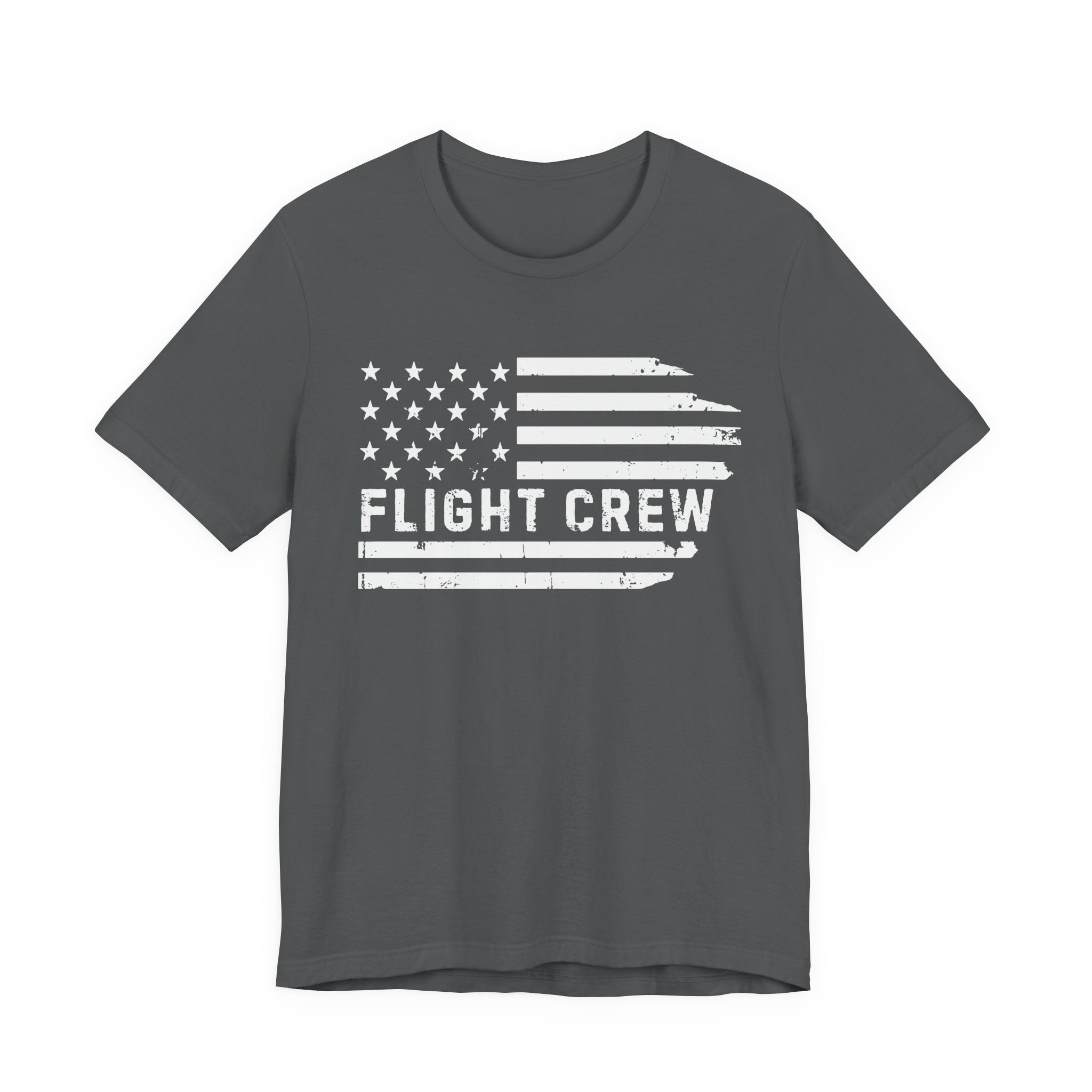 Flight Crew Distressed Flag Jersey Tee | Patriotic Medevac Apparel