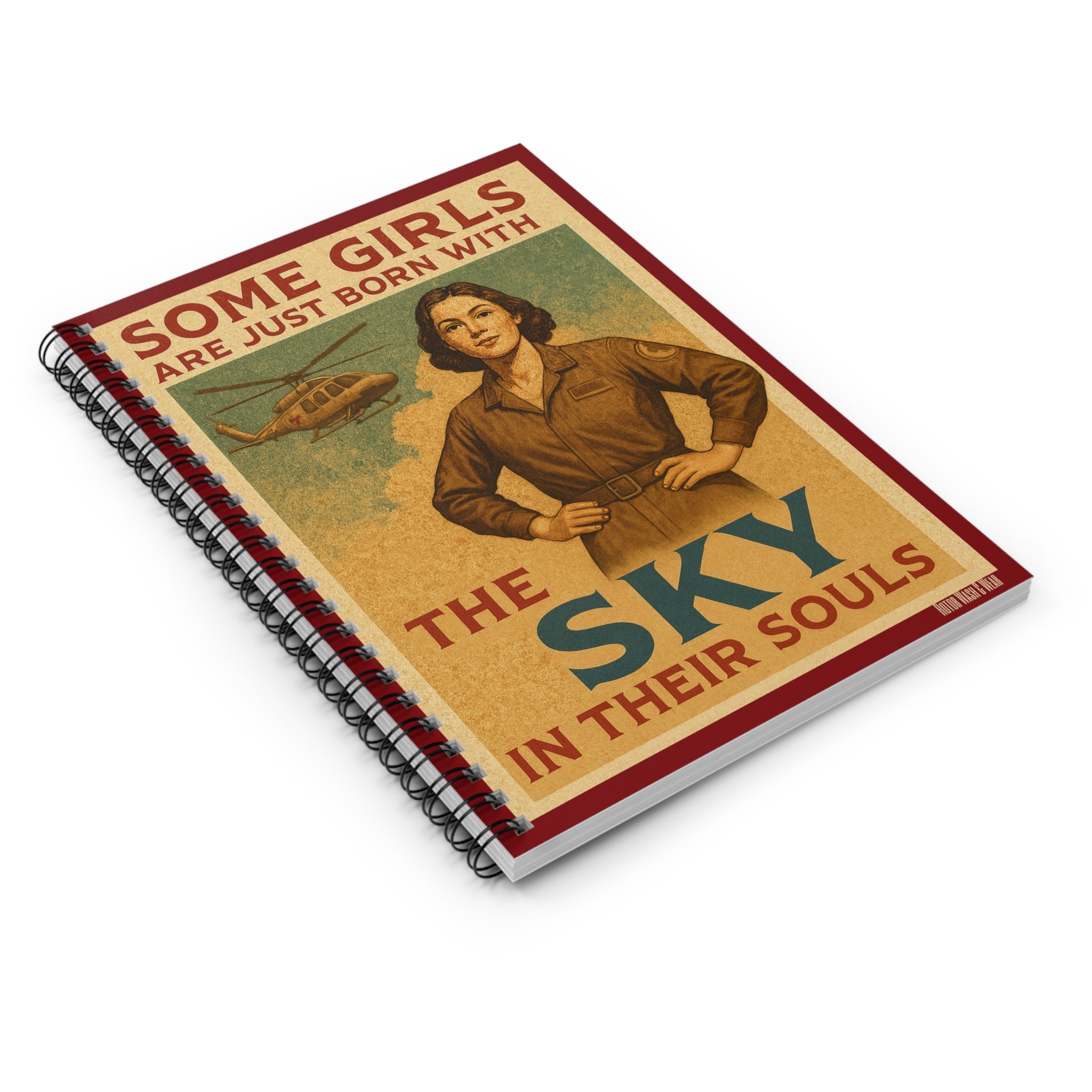 "Sky in Their Souls" Vintage Flight Nurse Notebook