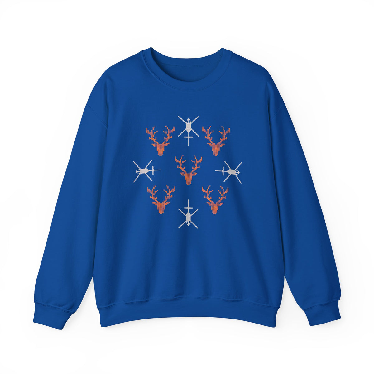 "Reindeer & Rotorwings" Ugly Holiday Crewneck Sweatshirt