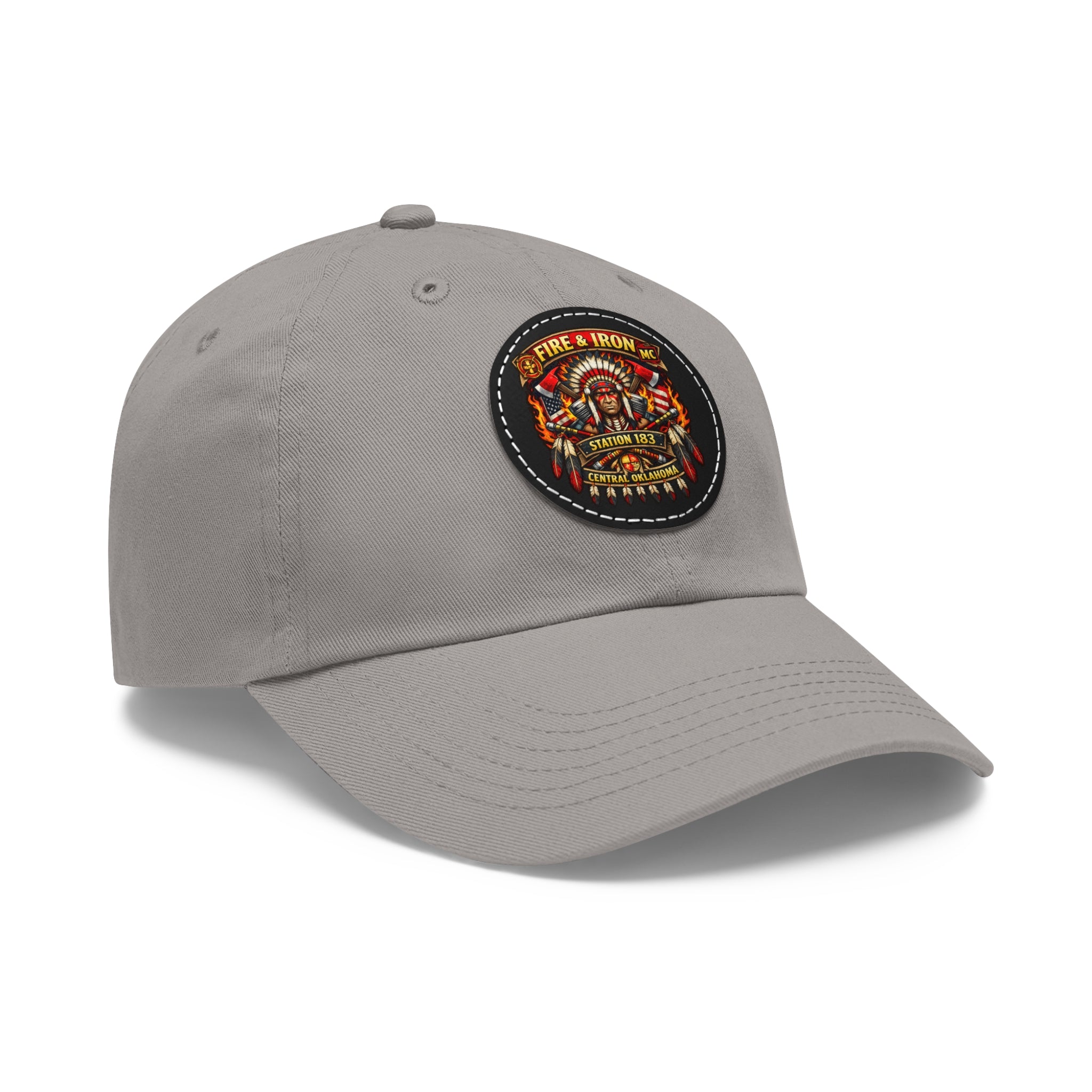 Fire & Iron MC Station 183 Leather Patch Hat