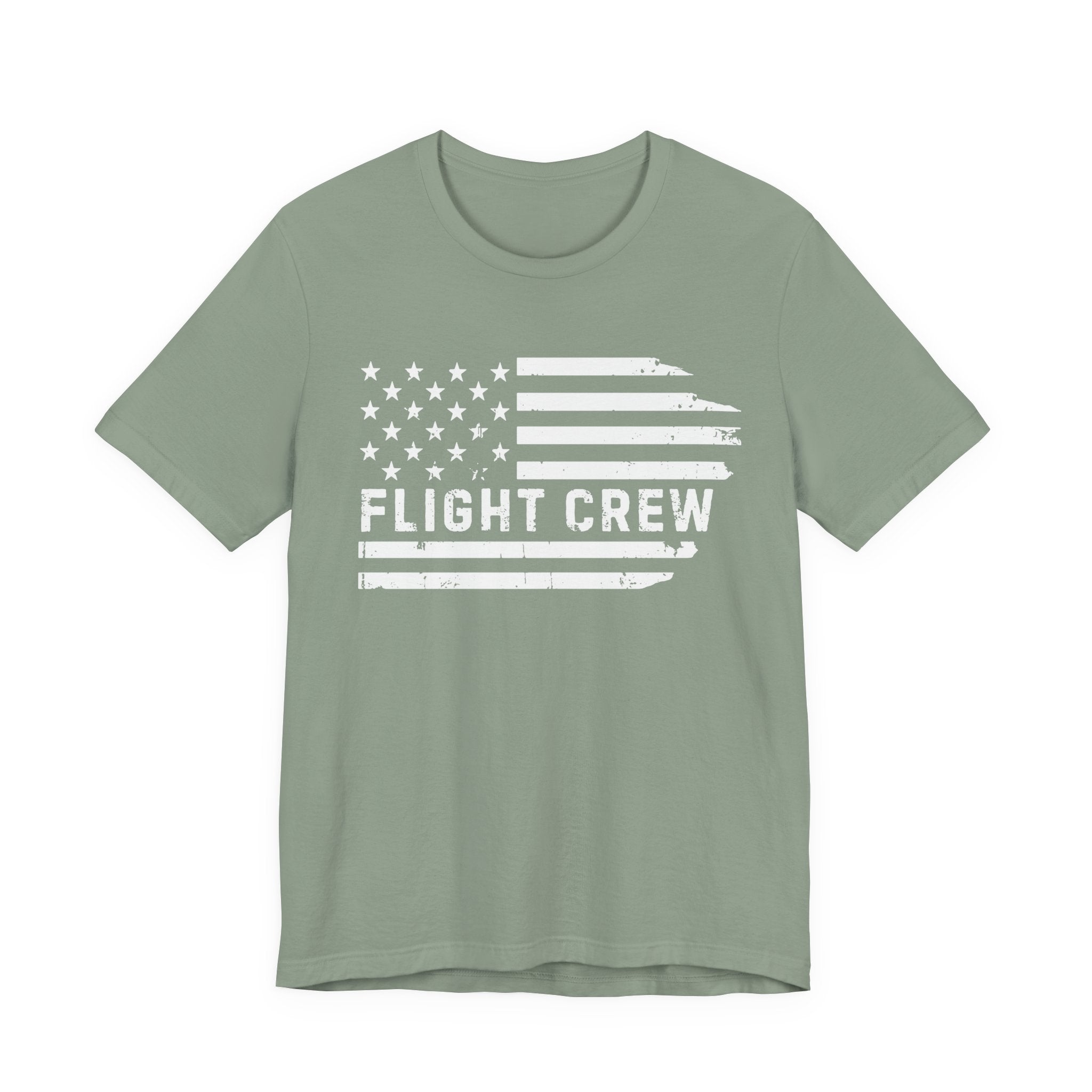 Flight Crew Distressed Flag Jersey Tee | Patriotic Medevac Apparel