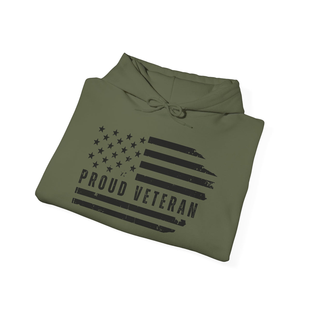 Proud Veteran Distressed Flag Hoodie