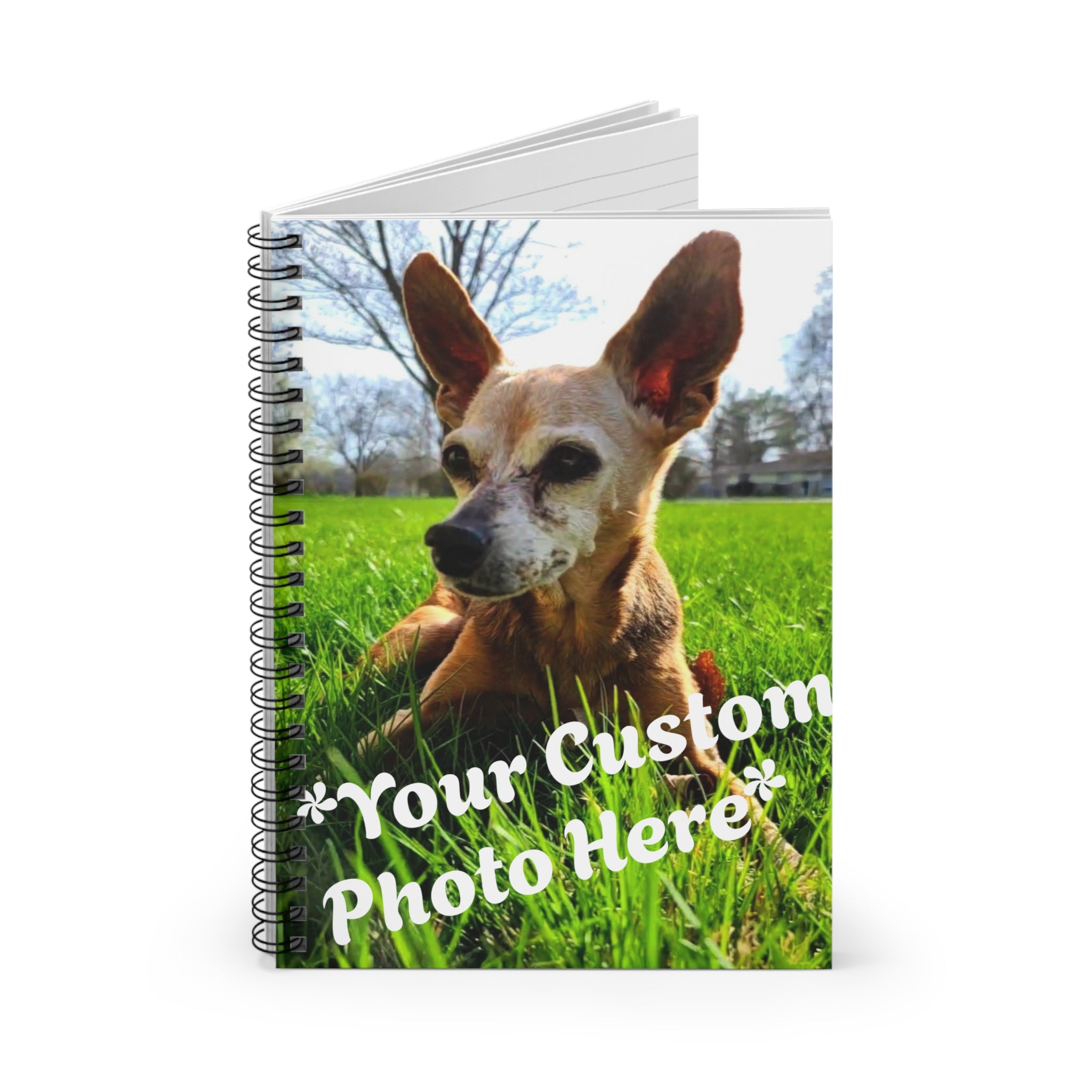 Custom Photo Pocket Spiral Notebook