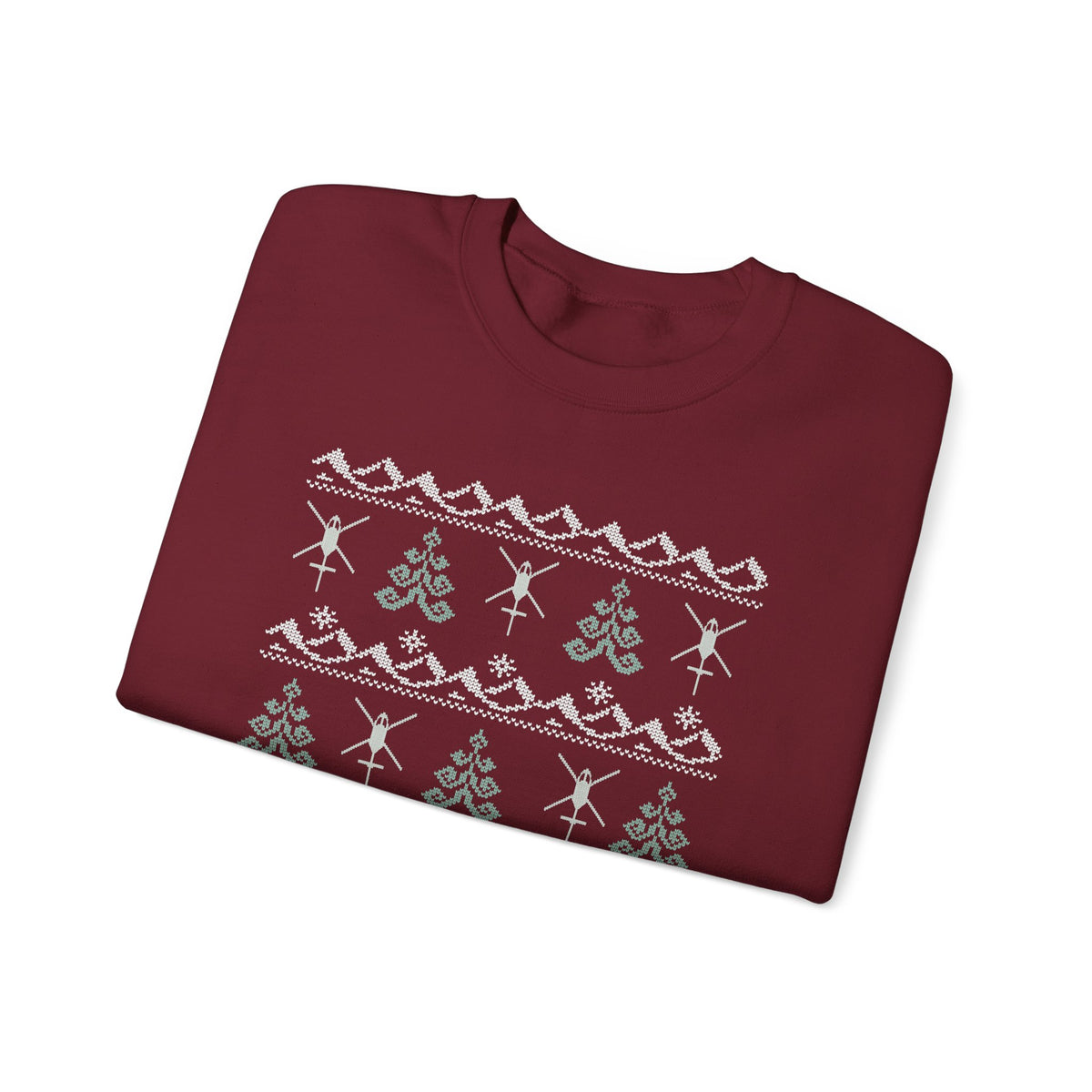 "Christmas Trees & Rotor Wash" Ugly Holiday Crewneck Sweatshirt