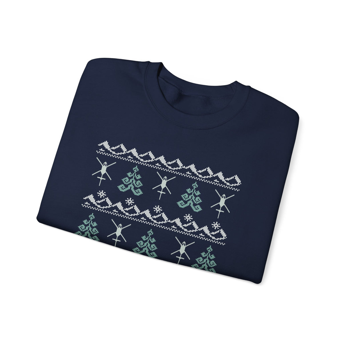 "Christmas Trees & Rotor Wash" Ugly Holiday Crewneck Sweatshirt