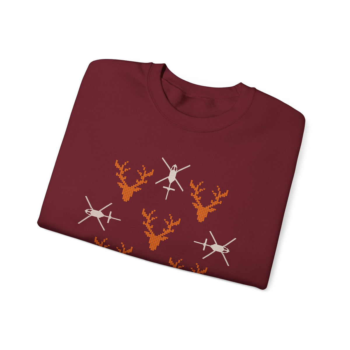 "Reindeer & Rotorwings" Ugly Holiday Crewneck Sweatshirt