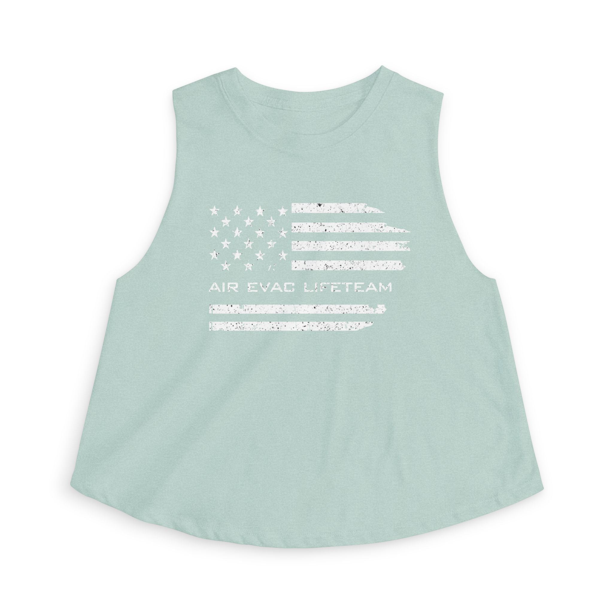 Air Evac Lifeteam Distressed Flag Women's Crop Tank