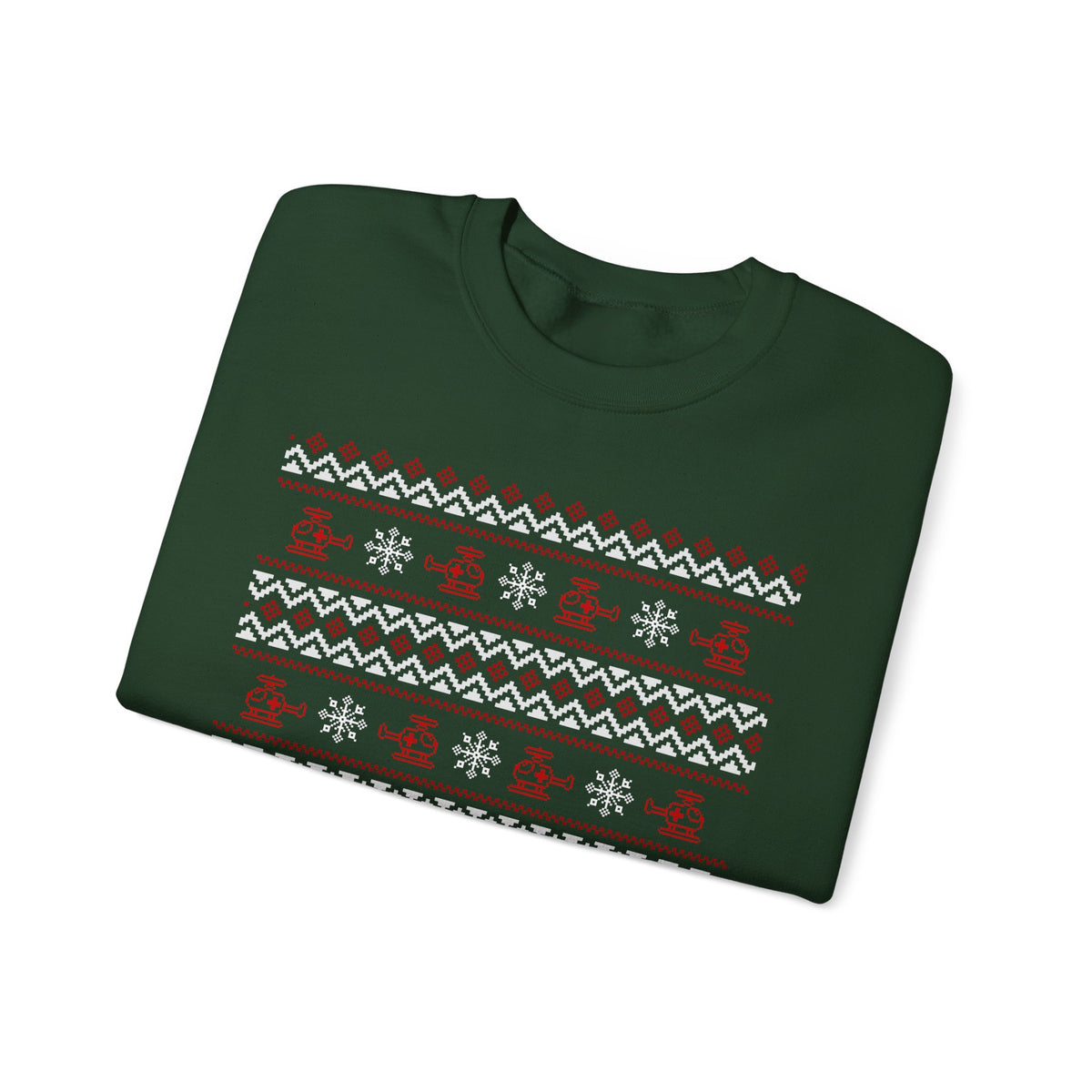 "Rotor Wash & Snowflakes" Ugly Holiday Crewneck Sweatshirt