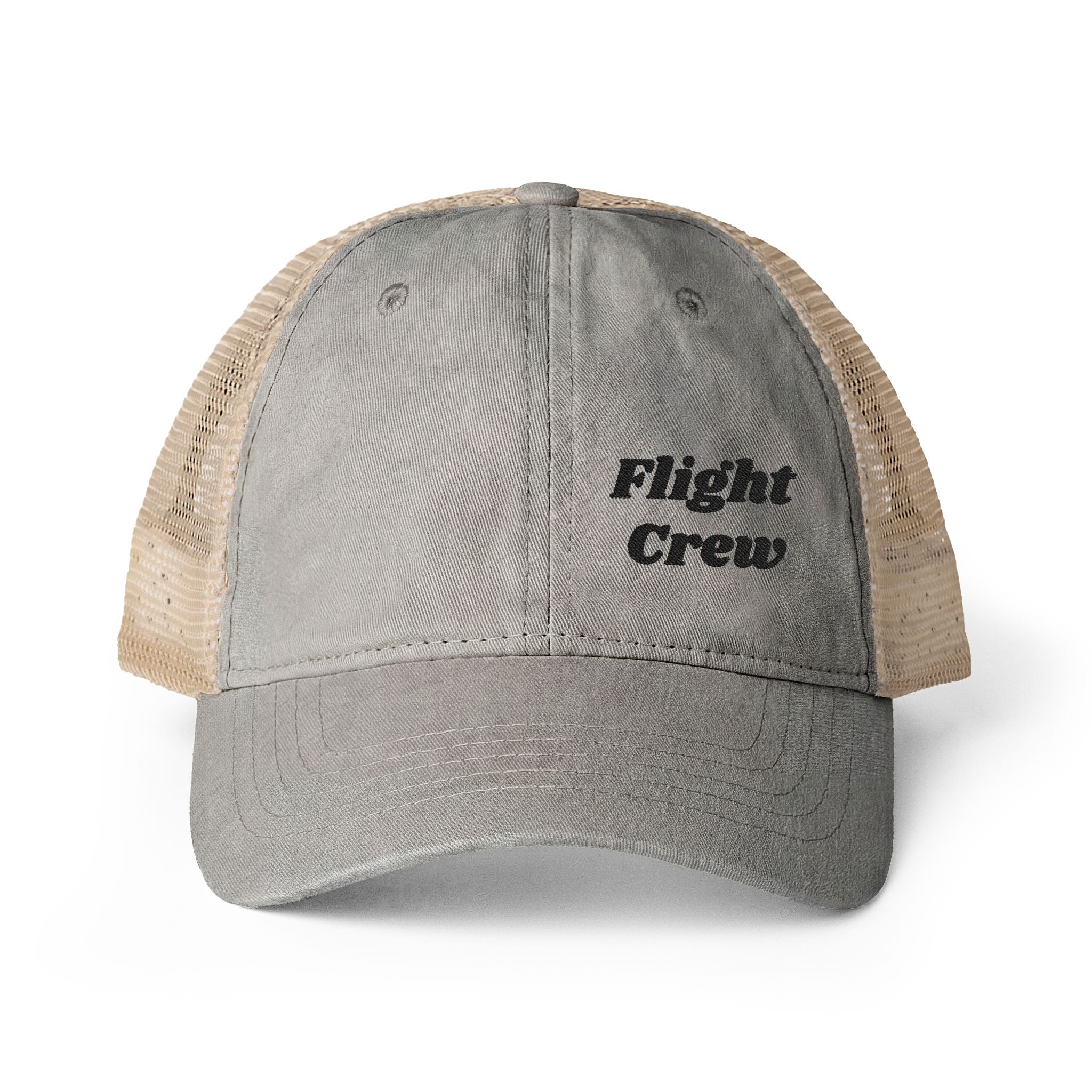 Women's "Flight Crew" Embroidered Trucker Hat