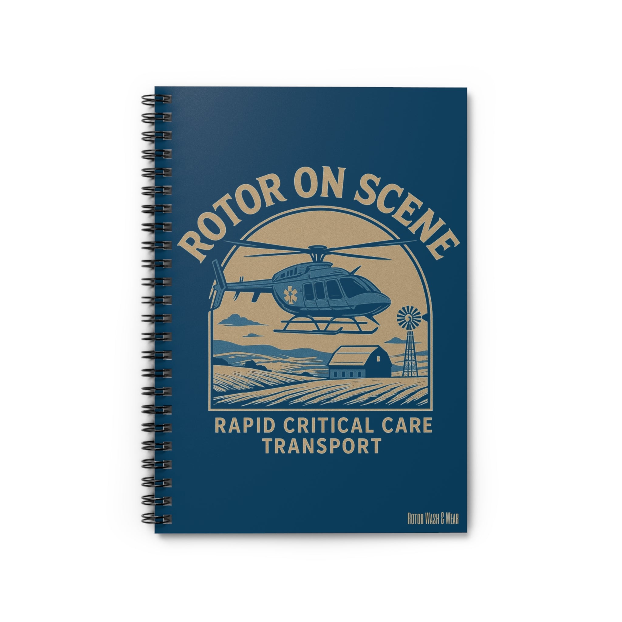 "Rotor On Scene" Dark Teal Pocket Notebook