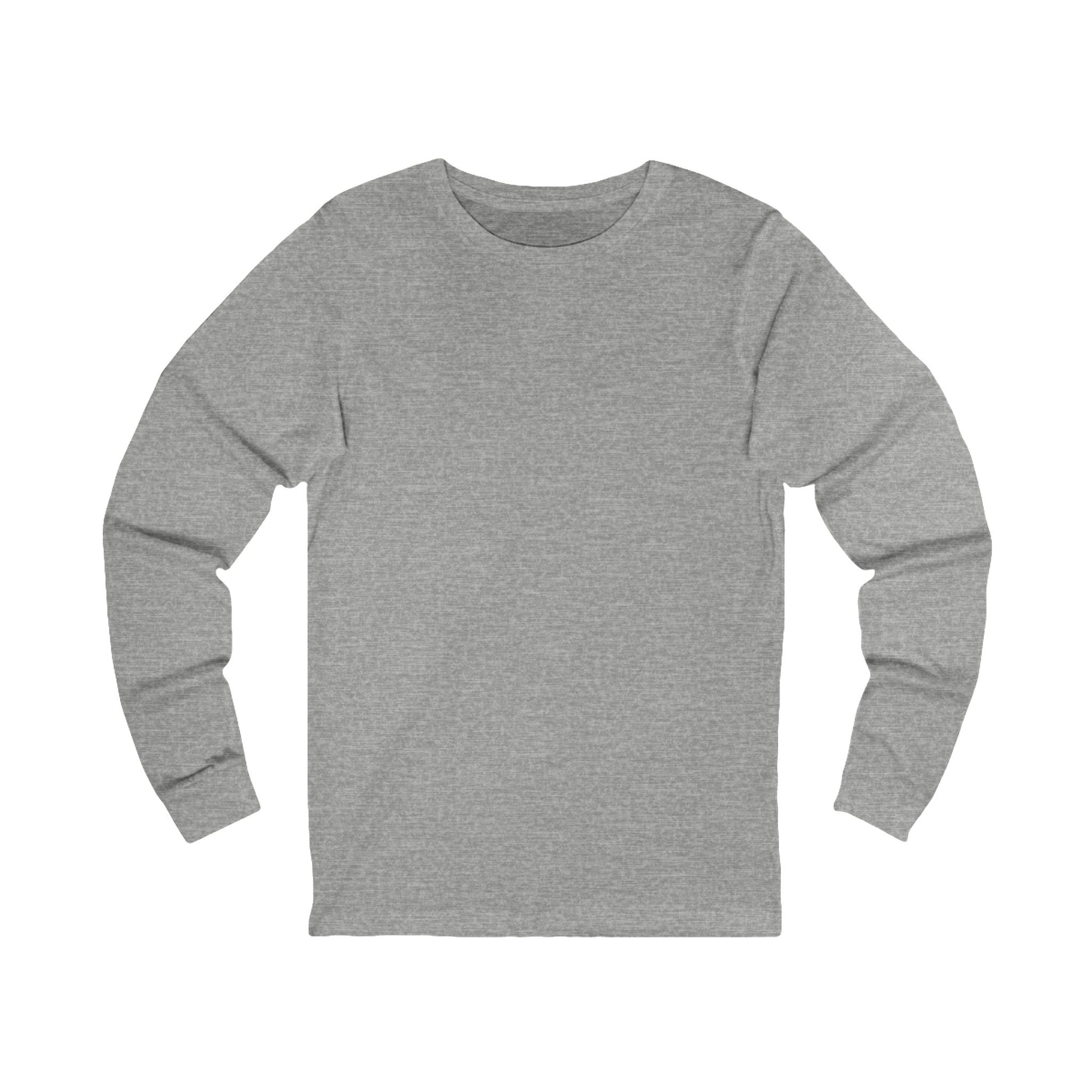 Gray long-sleeve shirt on a white background