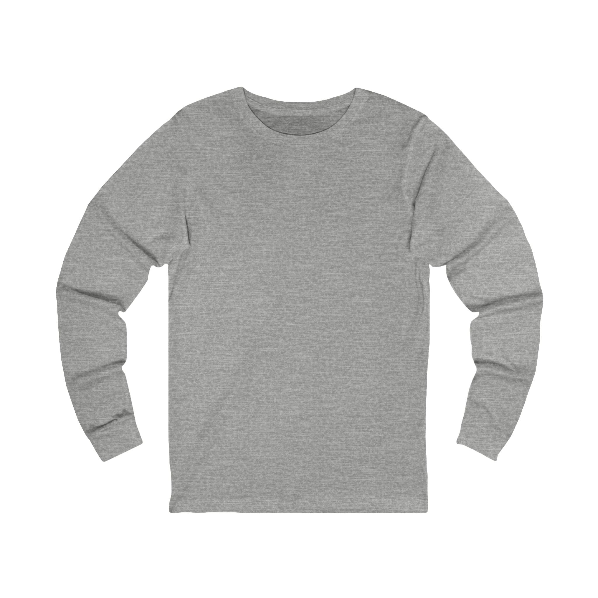 Gray long-sleeve shirt on a white background