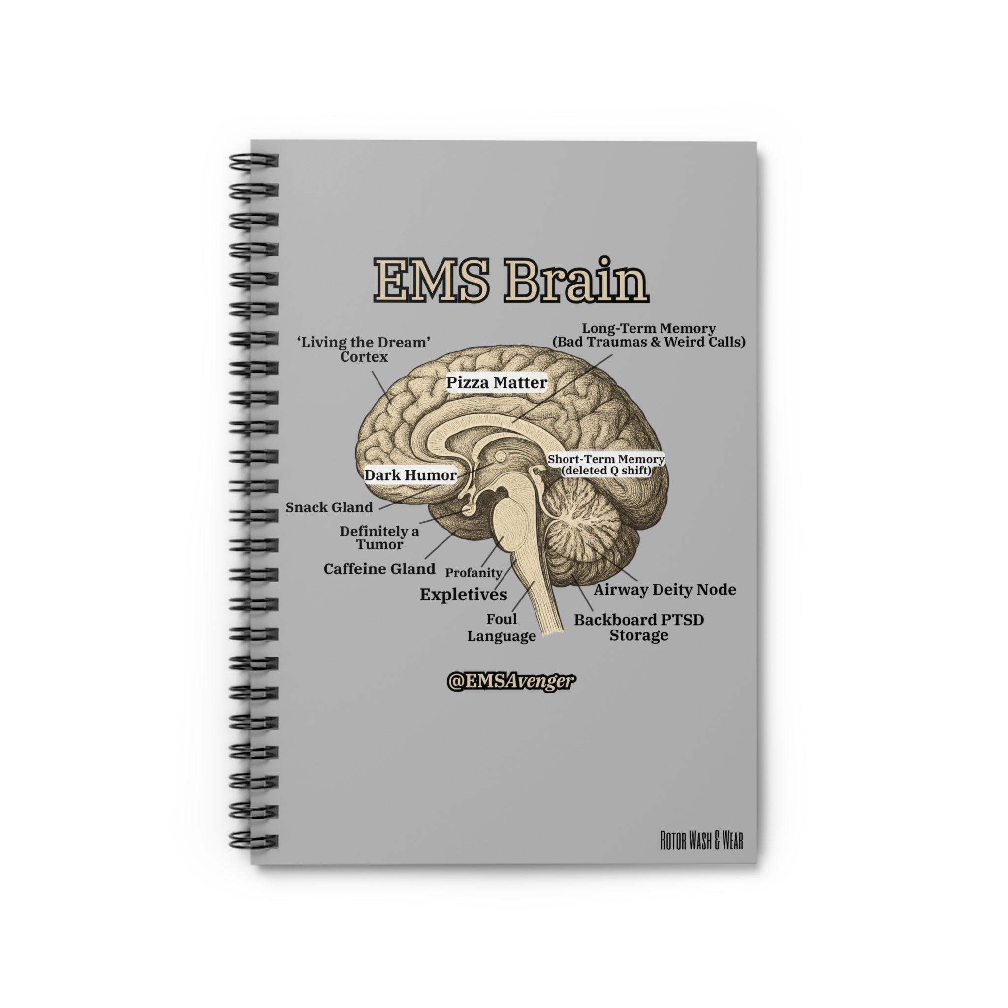"EMS Brain" Pocket Spiral Notebook