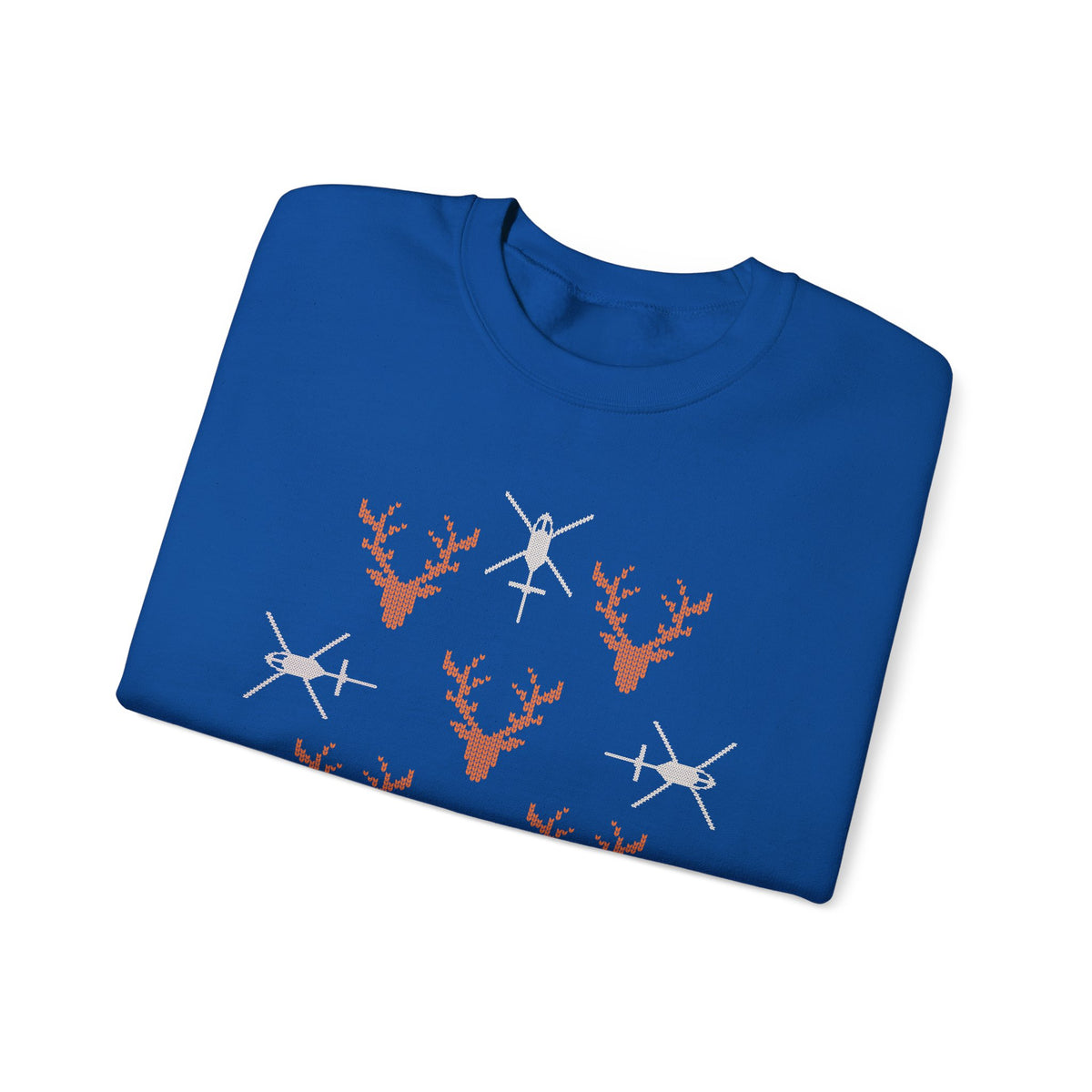 "Reindeer & Rotorwings" Ugly Holiday Crewneck Sweatshirt