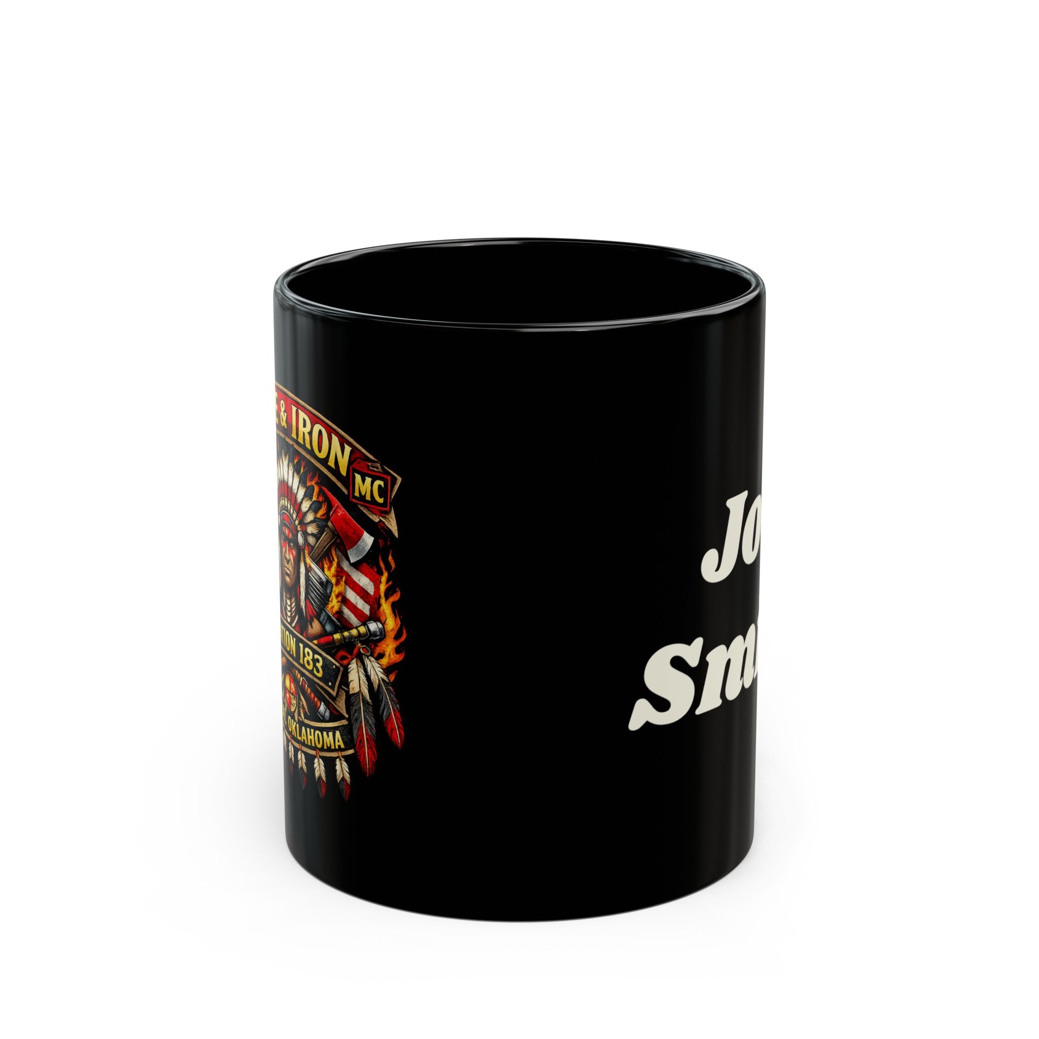 Personalized Fire & Iron Motorcycle Club Mug