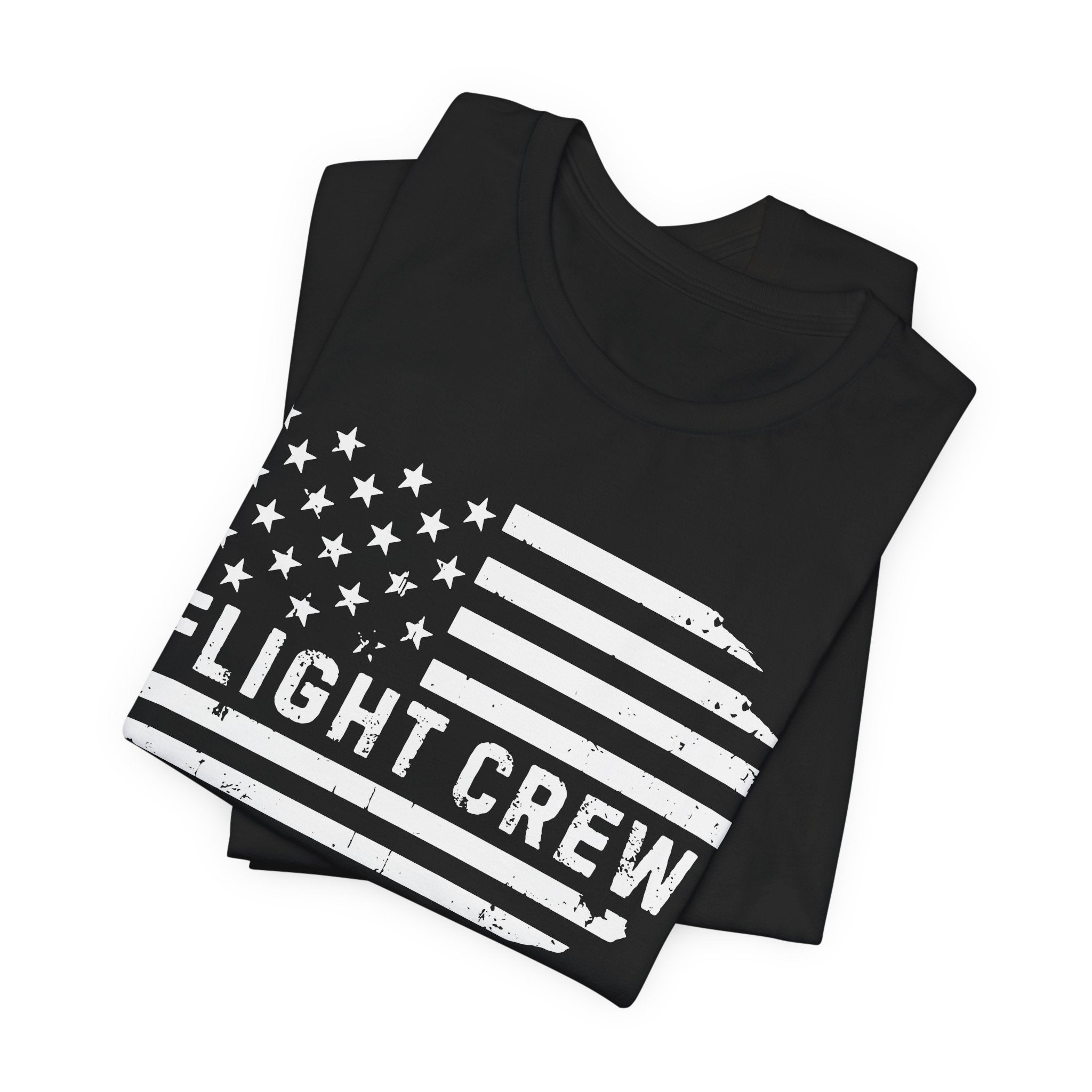 Flight Crew Distressed Flag Jersey Tee | Patriotic Medevac Apparel