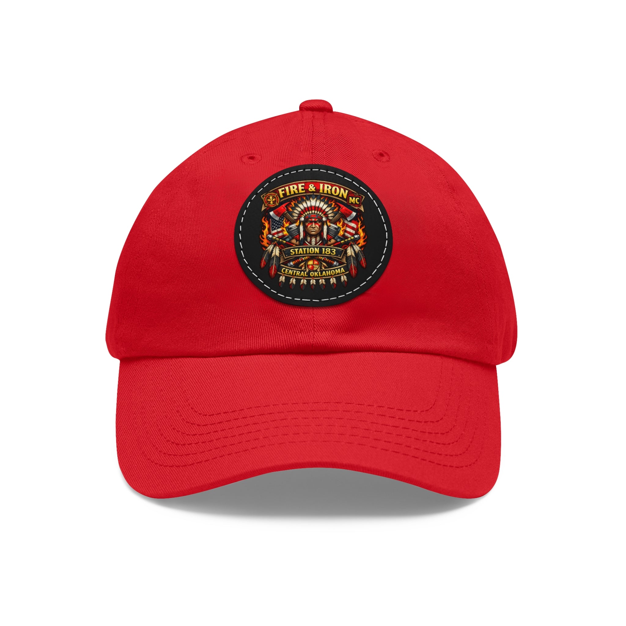 Fire & Iron MC Station 183 Leather Patch Hat