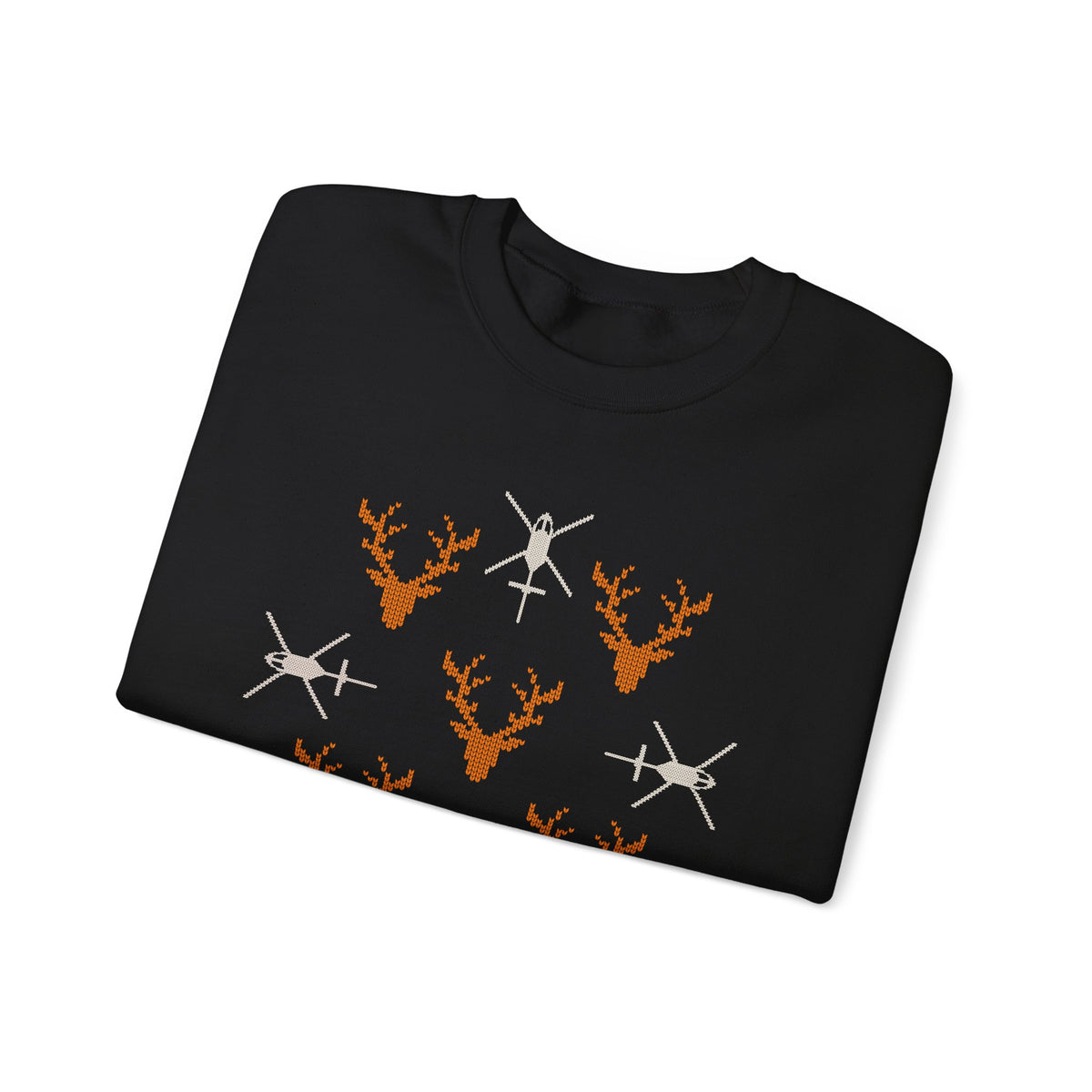 "Reindeer & Rotorwings" Ugly Holiday Crewneck Sweatshirt