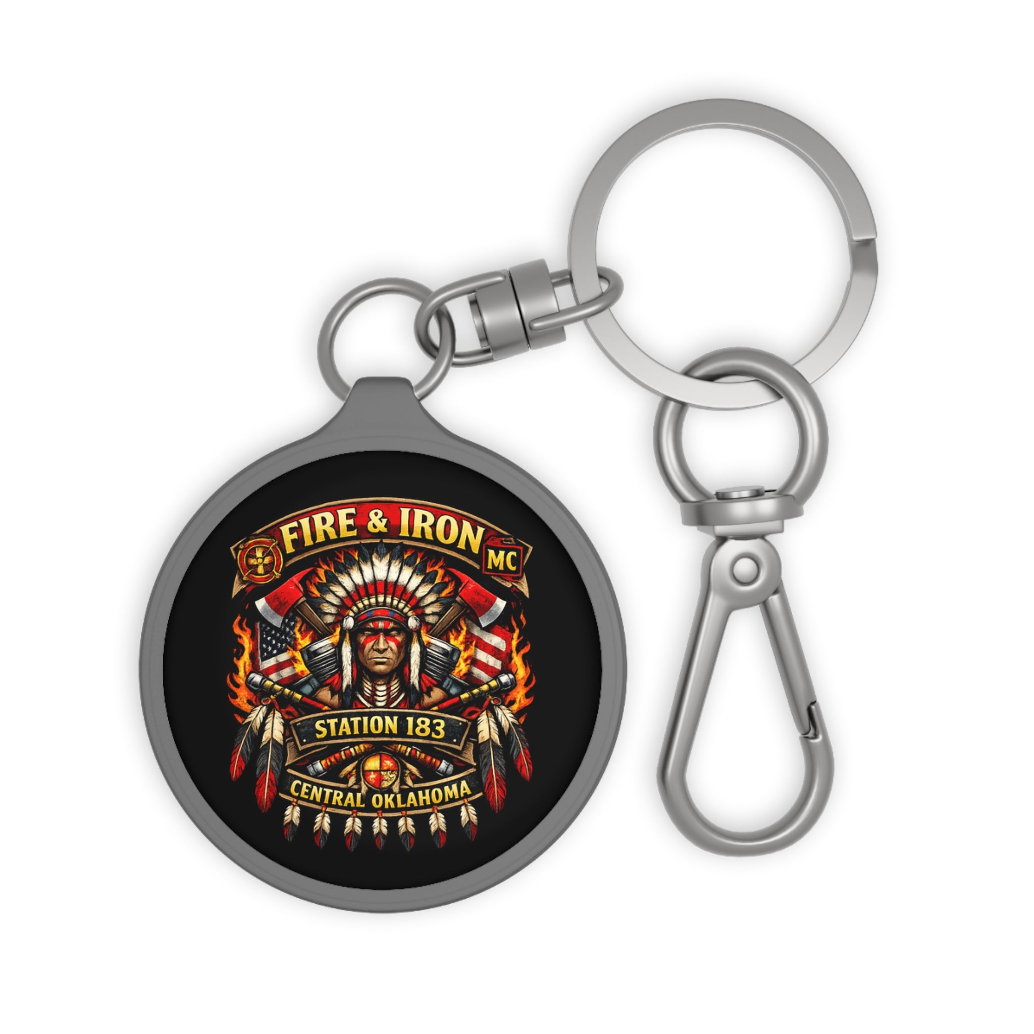 Fire & Iron MC Station 183 Keychain