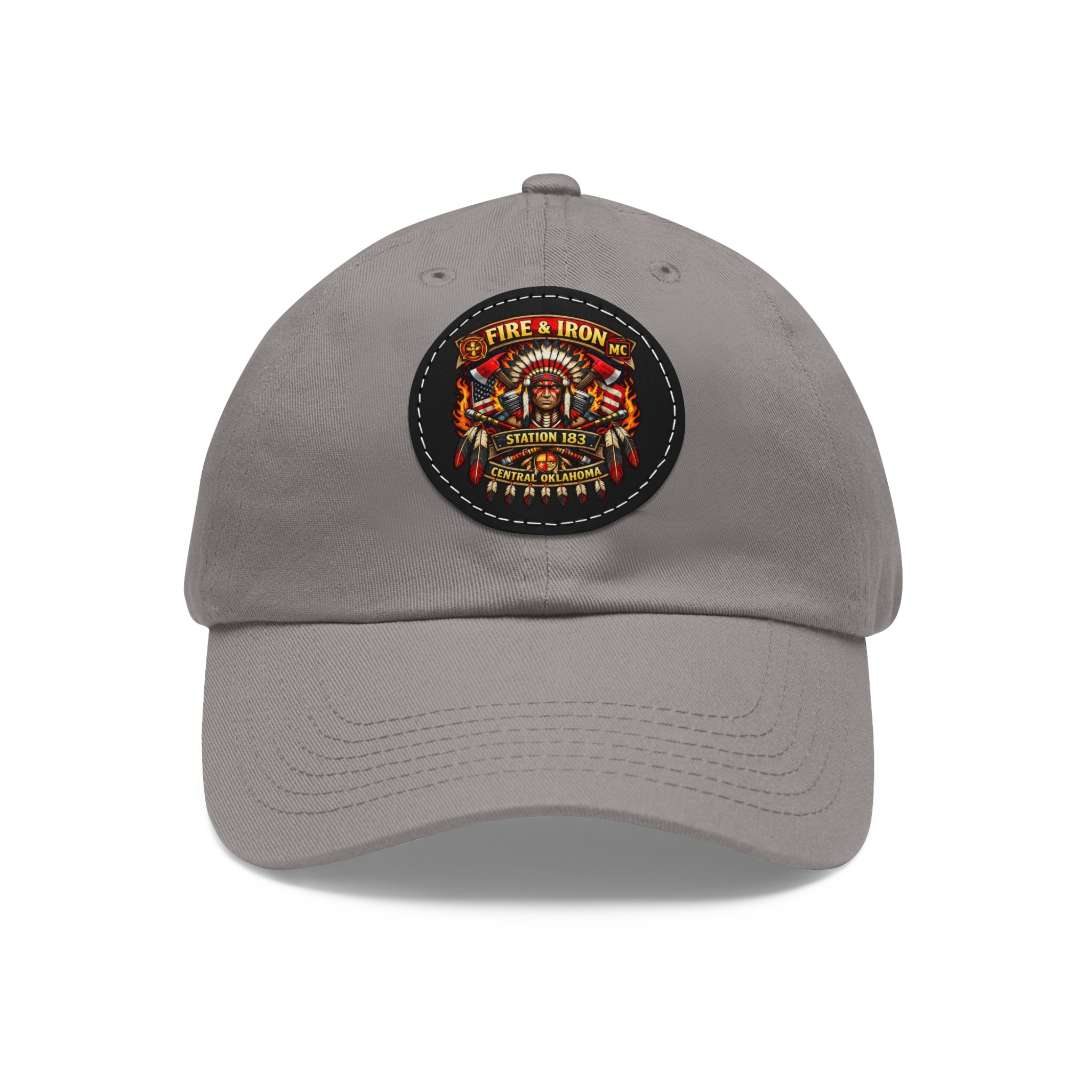 Fire & Iron MC Station 183 Leather Patch Hat