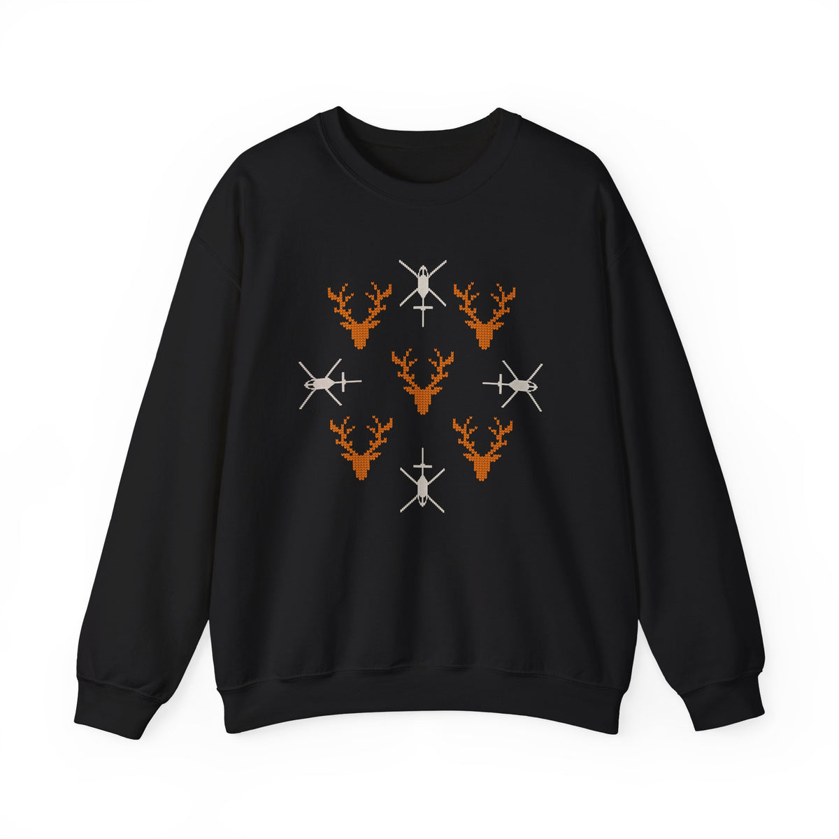 "Reindeer & Rotorwings" Ugly Holiday Crewneck Sweatshirt