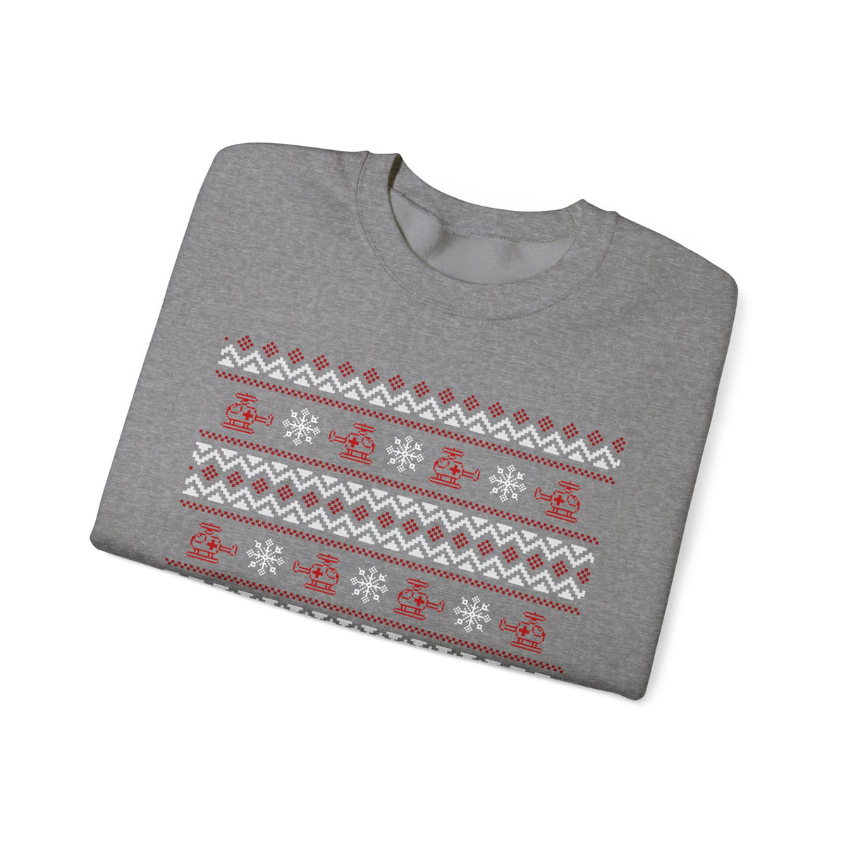 "Rotor Wash & Snowflakes" Ugly Holiday Crewneck Sweatshirt