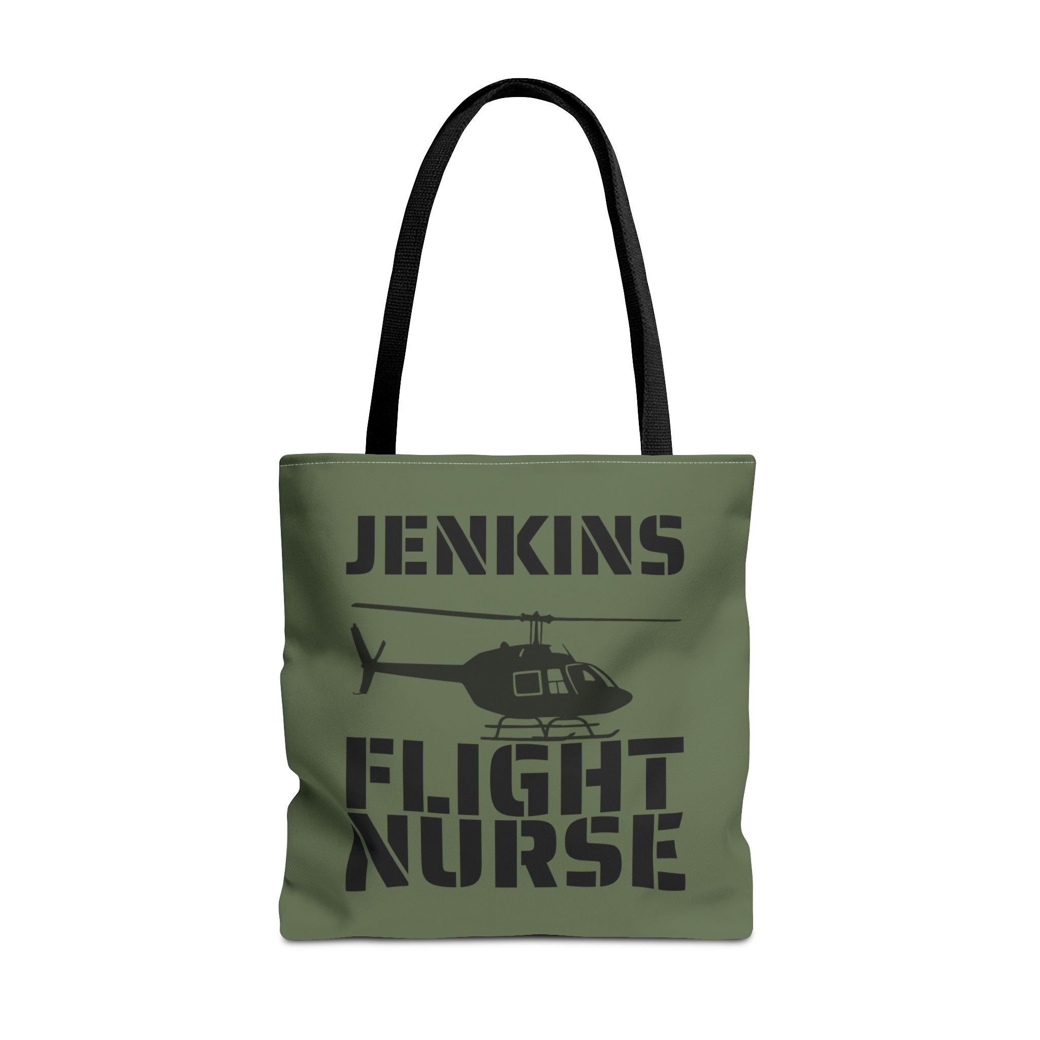 Custom Military Green Flight Nurse Tote Bag