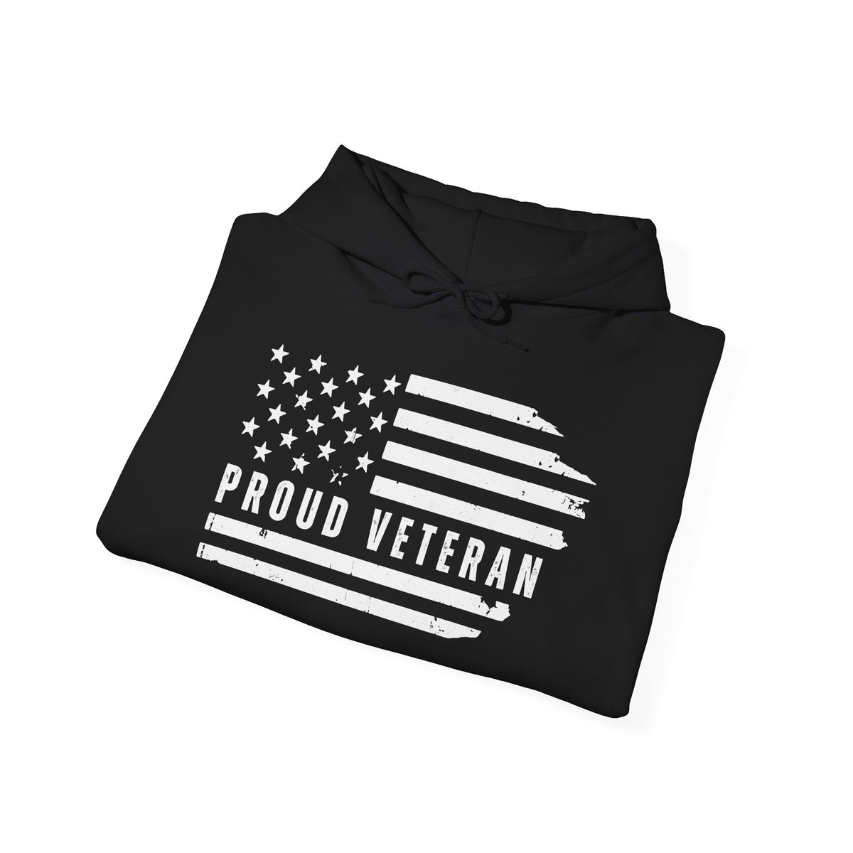 Proud Veteran Distressed Flag Hoodie
