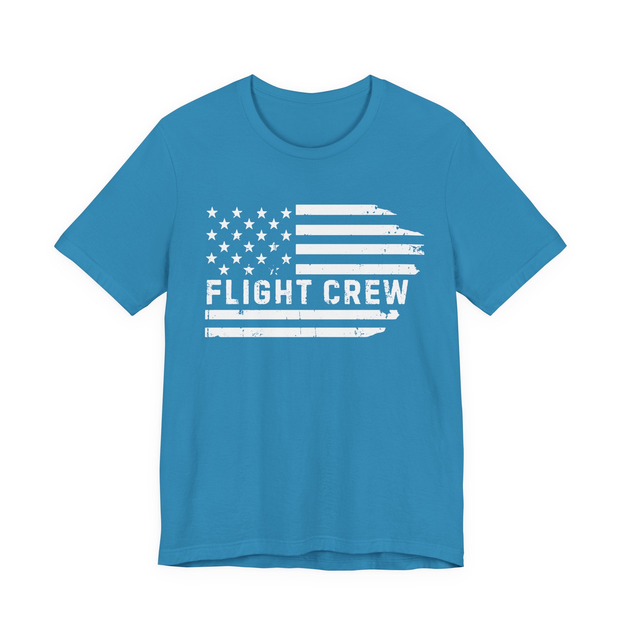 Flight Crew Distressed Flag Jersey Tee | Patriotic Medevac Apparel