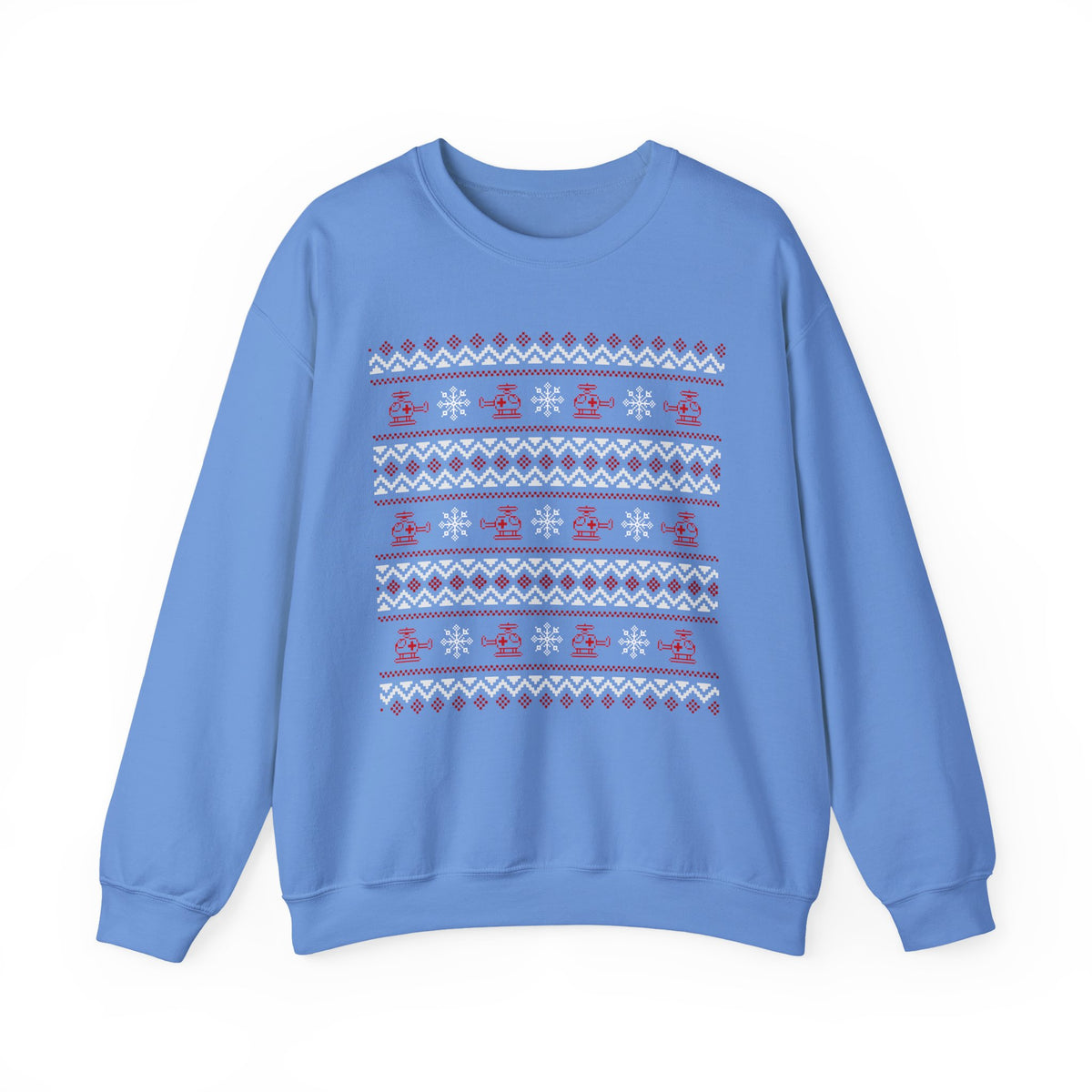 "Rotor Wash & Snowflakes" Ugly Holiday Crewneck Sweatshirt