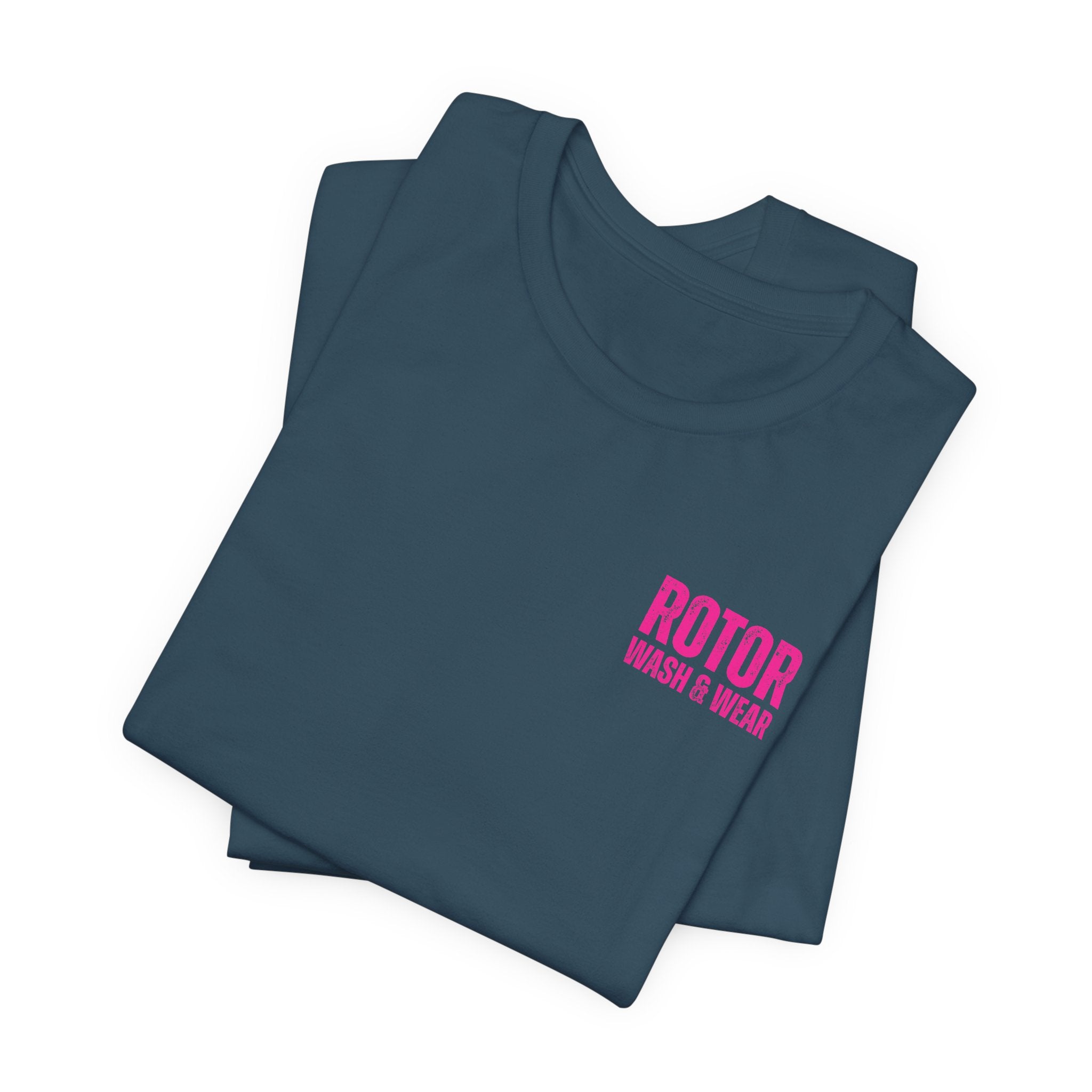 Hot Pink Rotor Wash & Wear Circular Logo Jersey Tee