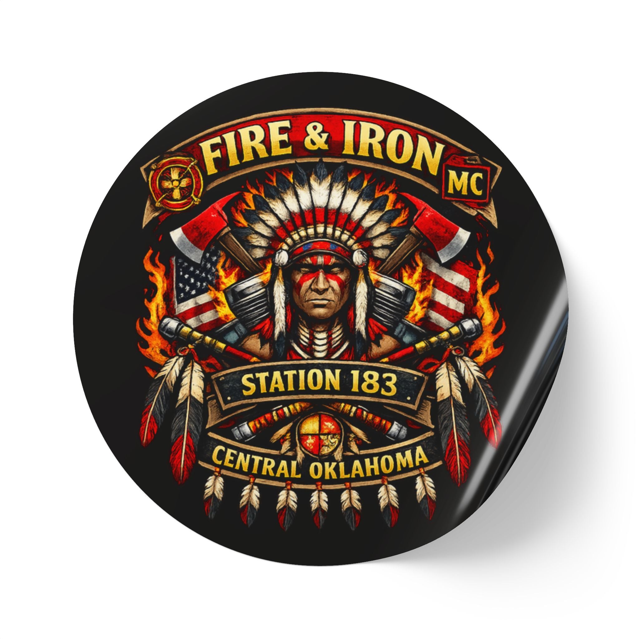 Fire & Iron MC Station 183 Sticker Roll