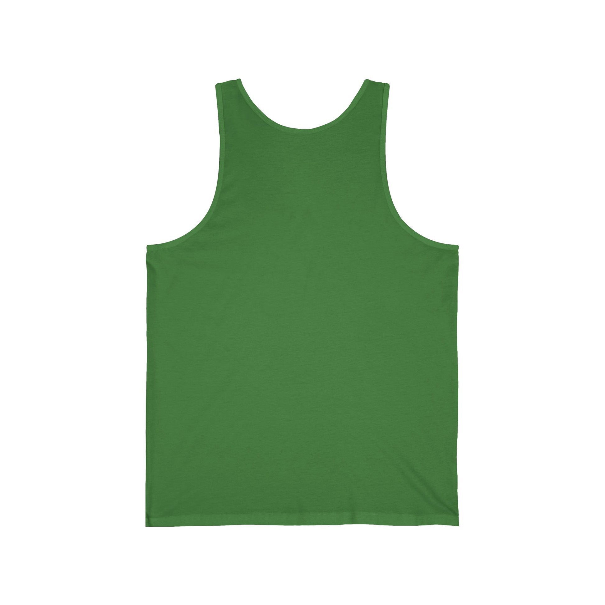 Green tank top on a white background