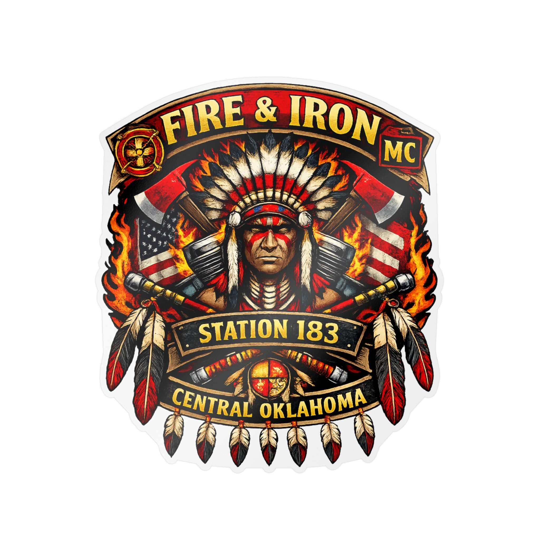 Fire & Iron MC Station 183 Decal Sticker